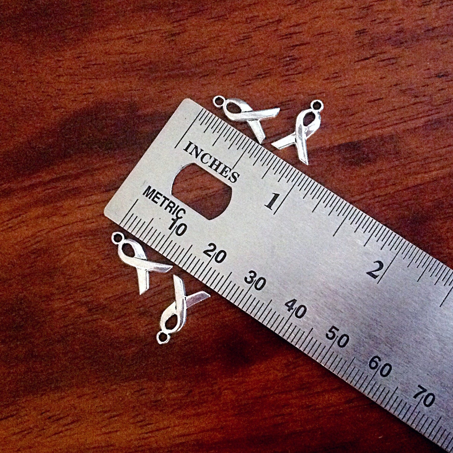 25pcs, Tiny Ribbon Charms, Antique Silver Charms, Ribbon Charms, Hope Ribbon Charms, Awareness Charms, Jewelry and Craft Supplies, Findings