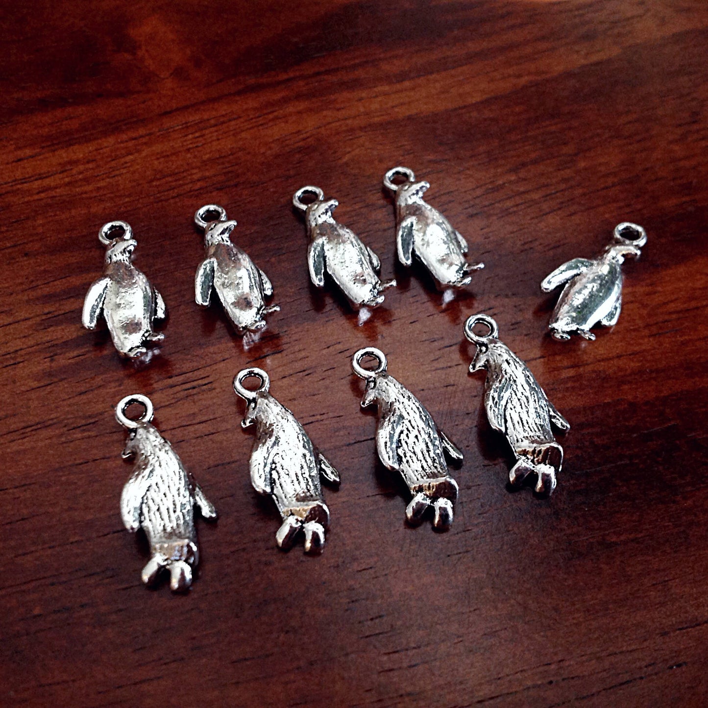 Penguin Charms, 20pcs, Antique Silver Charms, 3D Penguin Charms, Emperor Penguin Charms, Seal Charms, Antarctica Charms, Findings