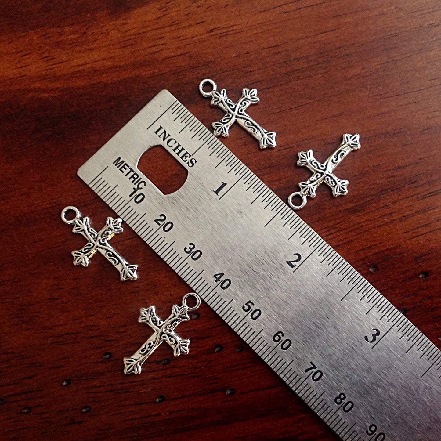 20pcs, Cross Charms, Antique Silver Charms, Cross Pendants, Crucifix Charms, Fancy Cross Charms, Findings, Crafts and Jewelry Supplies