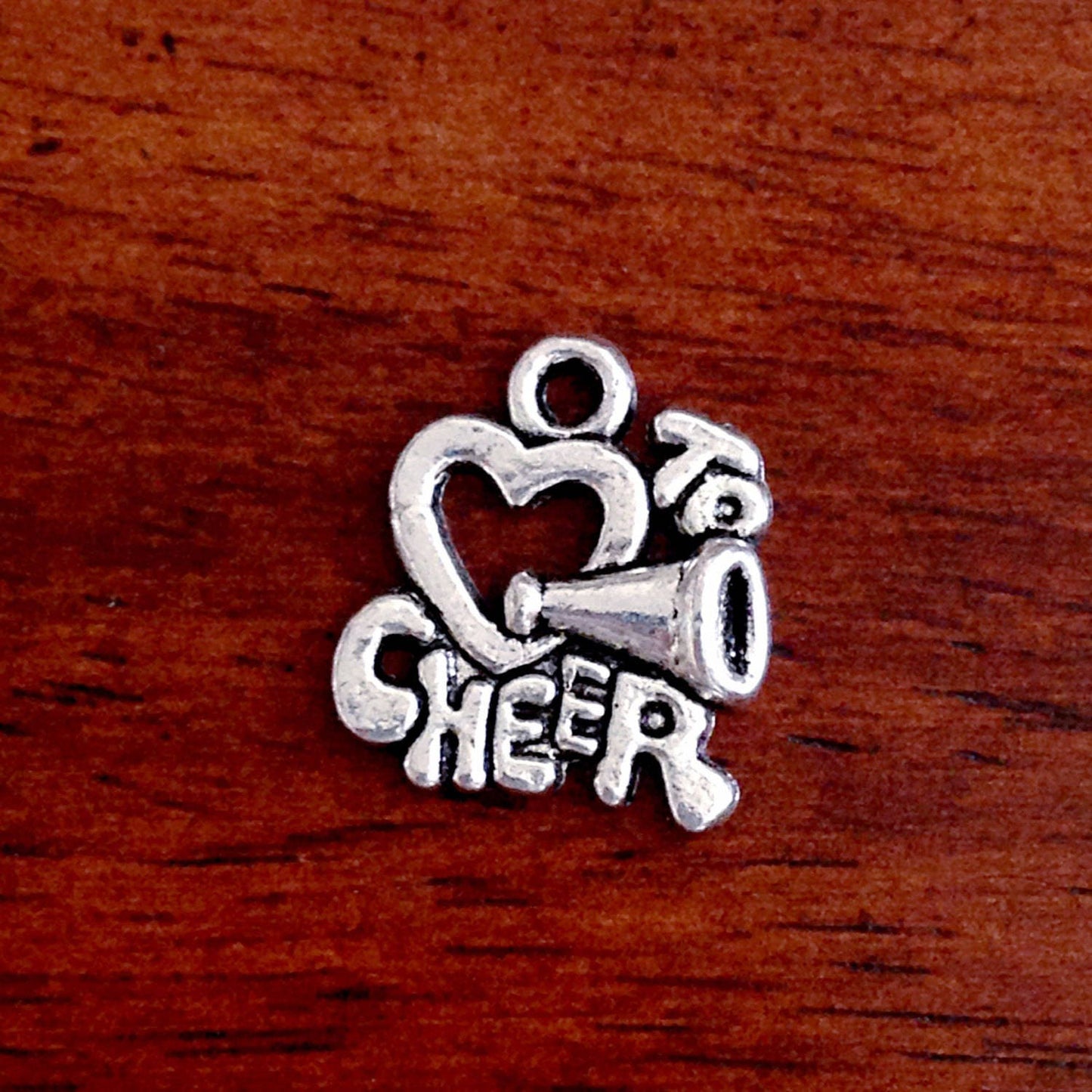 20pcs Cheerleading Charms, Love to Cheer Charms, Cheer Charms, Cheerleader Charms, Sports Charms, Findings, Craft and Jewelry Supplies