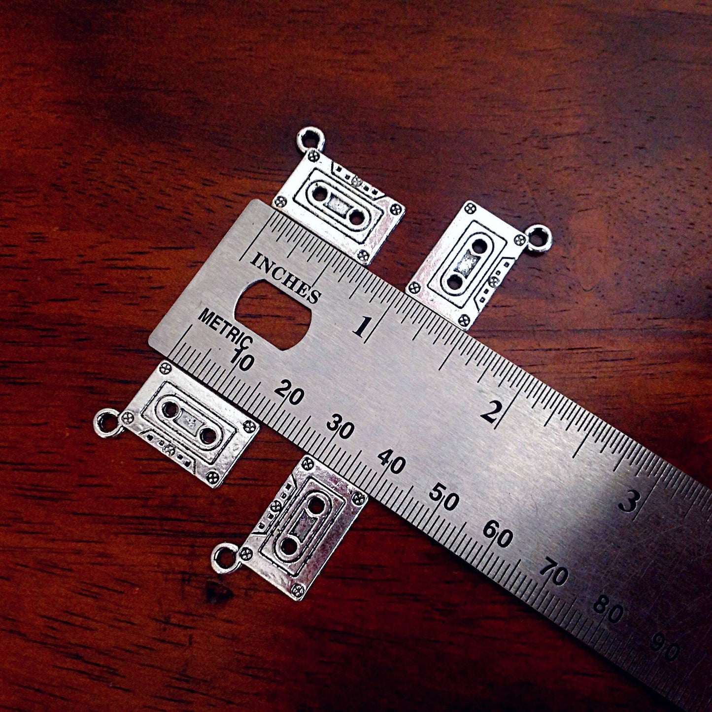 20pcs, Cassette Tape Charms, Antique Silver Charms, 3D Music Casstte Tape Charms, Music Charms,Crafts and Jewelry Supplies and Findings