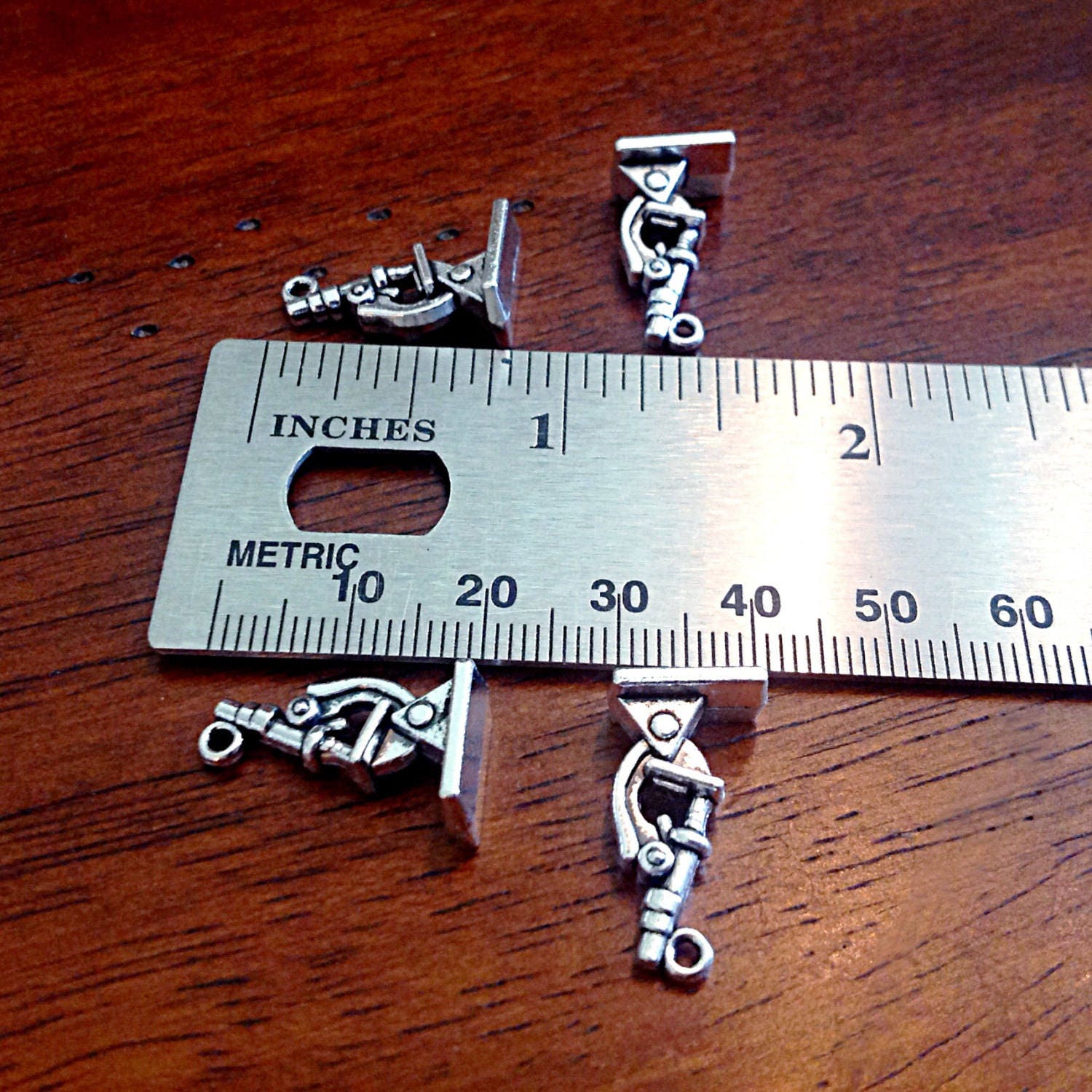 7pcs, Microscope Charms, Medical Charms, Lab Charms, Chemistry Charms, Microscope, Science Charms, Purse Charms, Zipper Charms