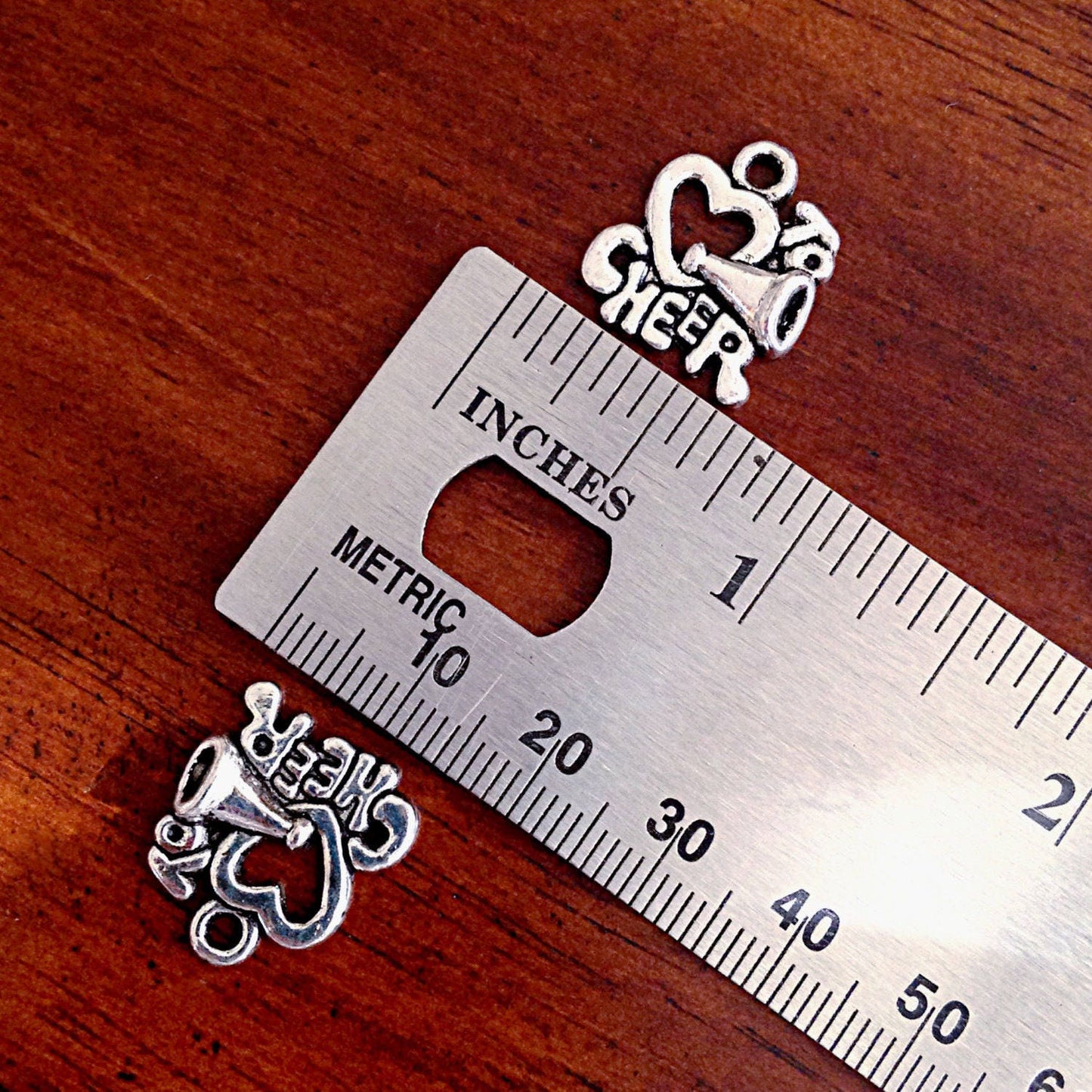 20pcs Cheerleading Charms, Love to Cheer Charms, Cheer Charms, Cheerleader Charms, Sports Charms, Findings, Craft and Jewelry Supplies