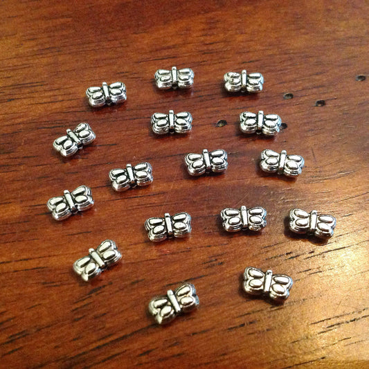 25pcs, Butterfly Spacer Beads, Butterfly Connector Beads, Silver Spacer Beads, Silver Butterfly Spacer Beads, Craft Supplies, Finding