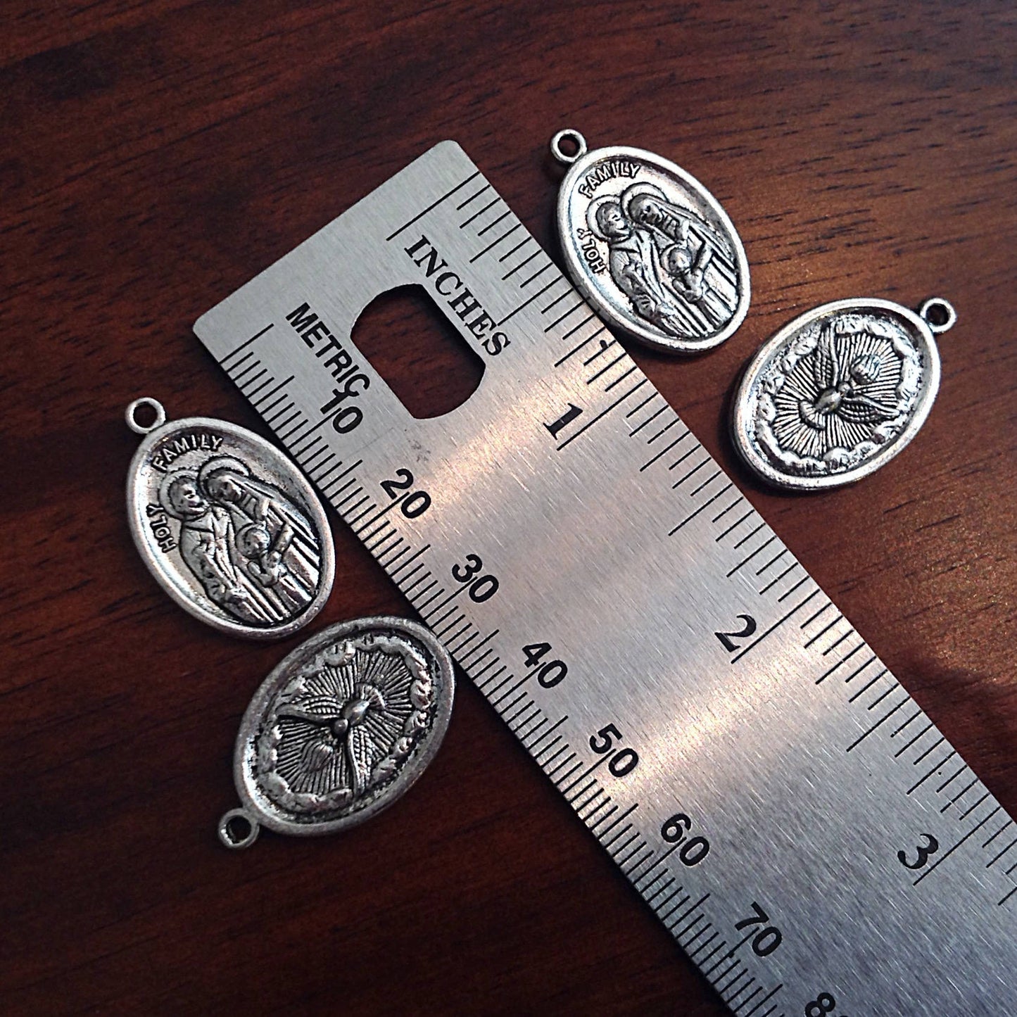 10pcs, Holy Family Charms, Holy Family Medals, Catholic Medals, Religious Medallons, Rosary Charms, Mother Mary Charms, Baby Jesus Charms