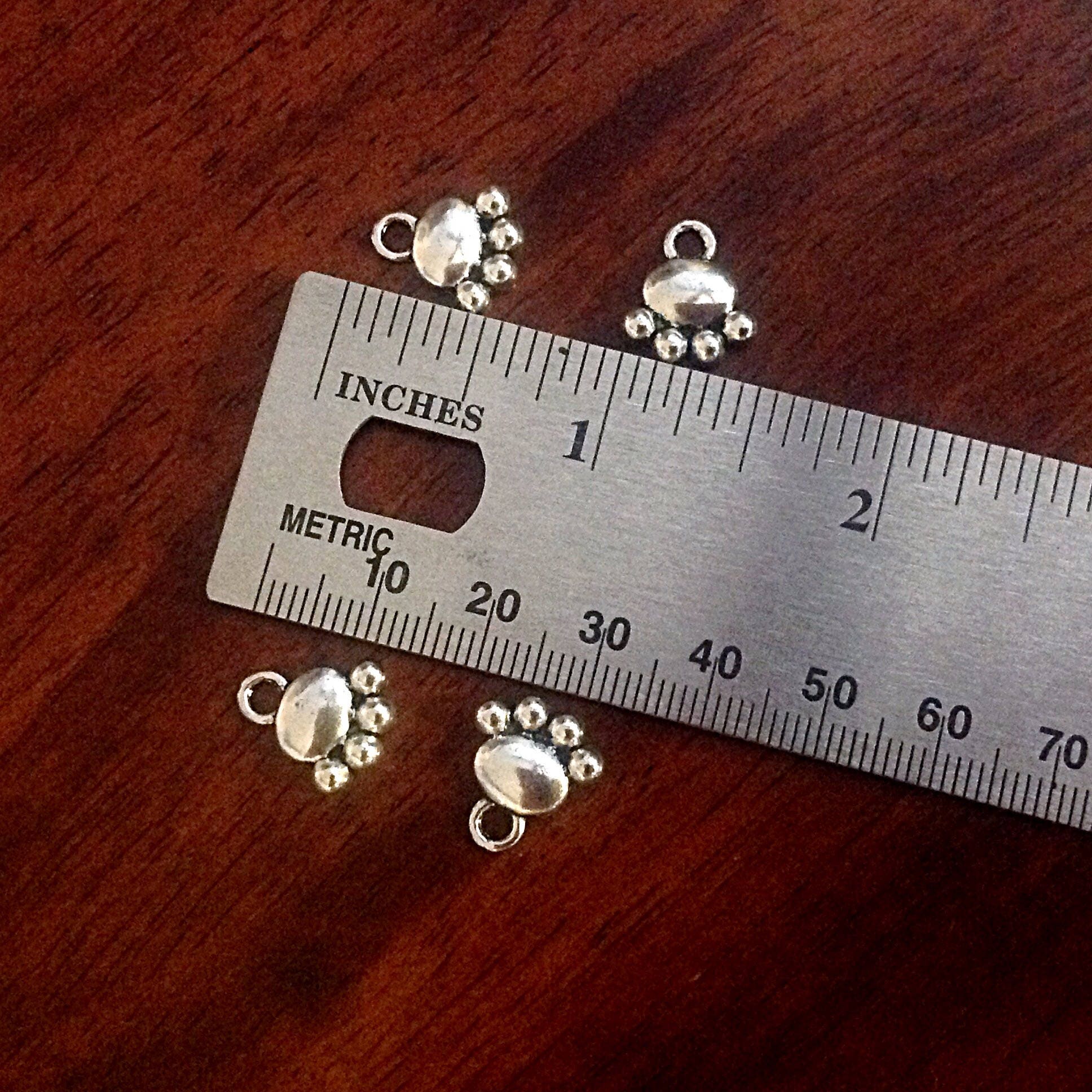 25pcs, Dog Paw Charms, Paw Charms, Antique Silver Puppy Charms, Dog Charms, Tiger Paw Charms, Jewelry and Craft Supplies, Findings
