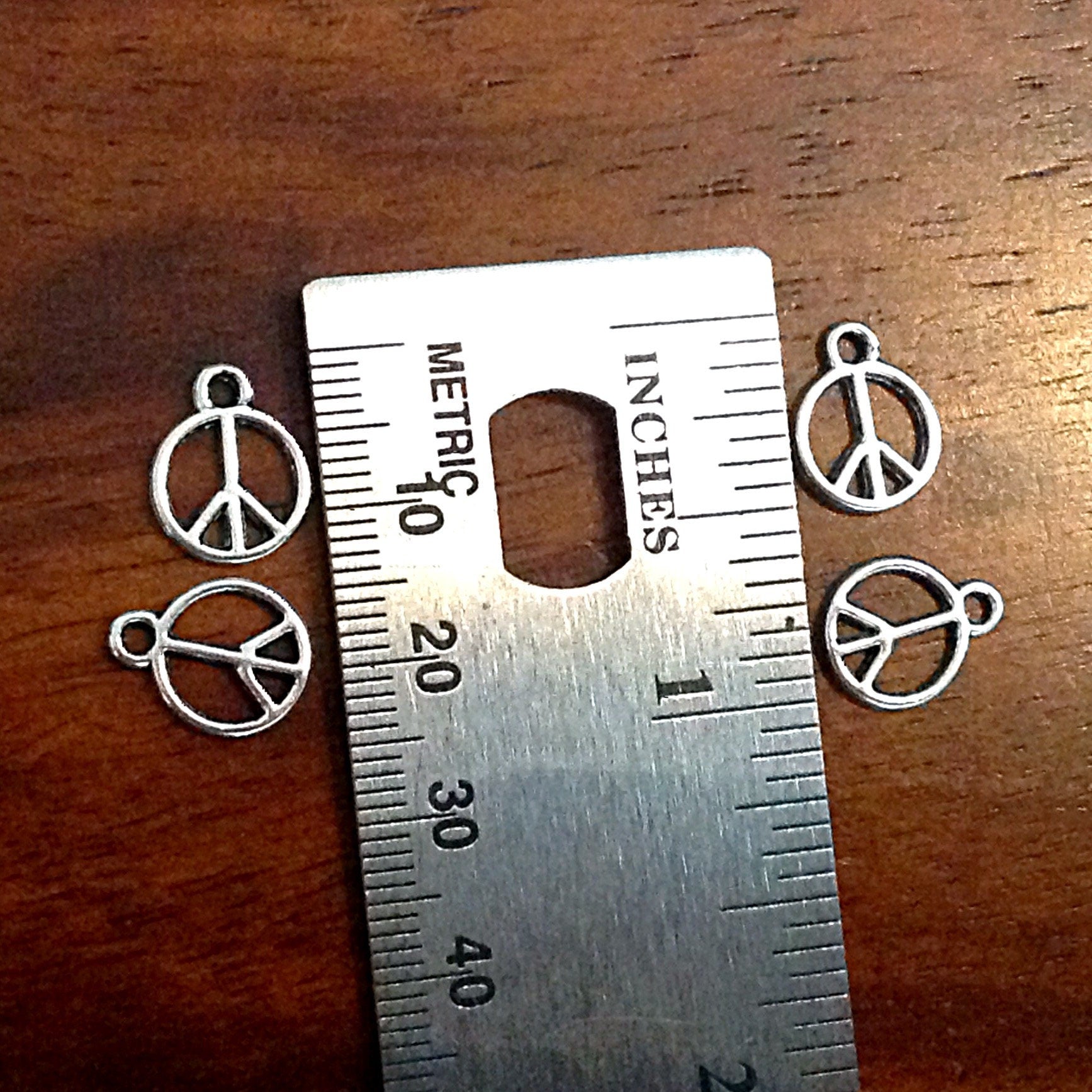 50pcs, Peace Sign Charms, Antique Silver Charms, Small Peace Charms, Yoga Charms, Zen Charms, Jewelry and Craft Supplies, Findings