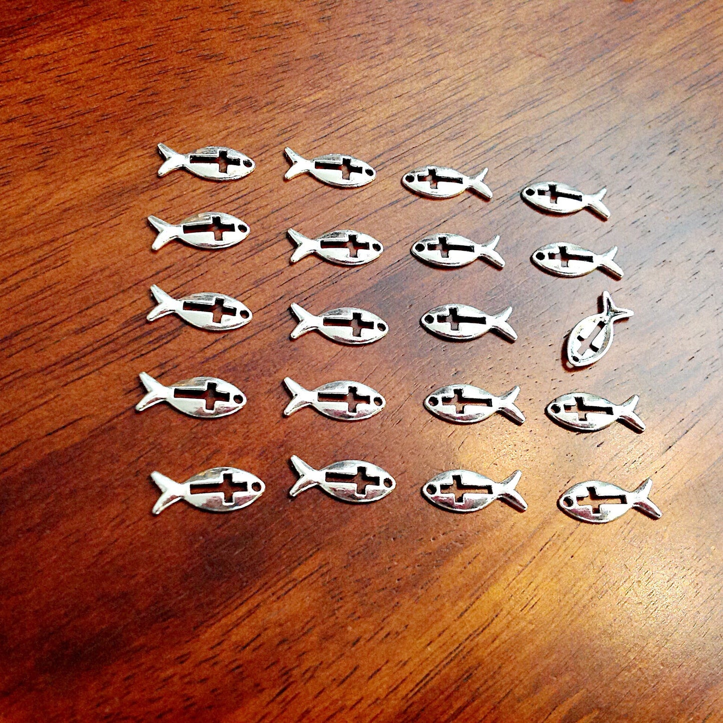 Bulk 25, Faith Charms, Antique Silver Charms, Silver Fish Charms, Silver Ribbon Charms, Silver Faith Charms, Findings and Jewelry Supplies