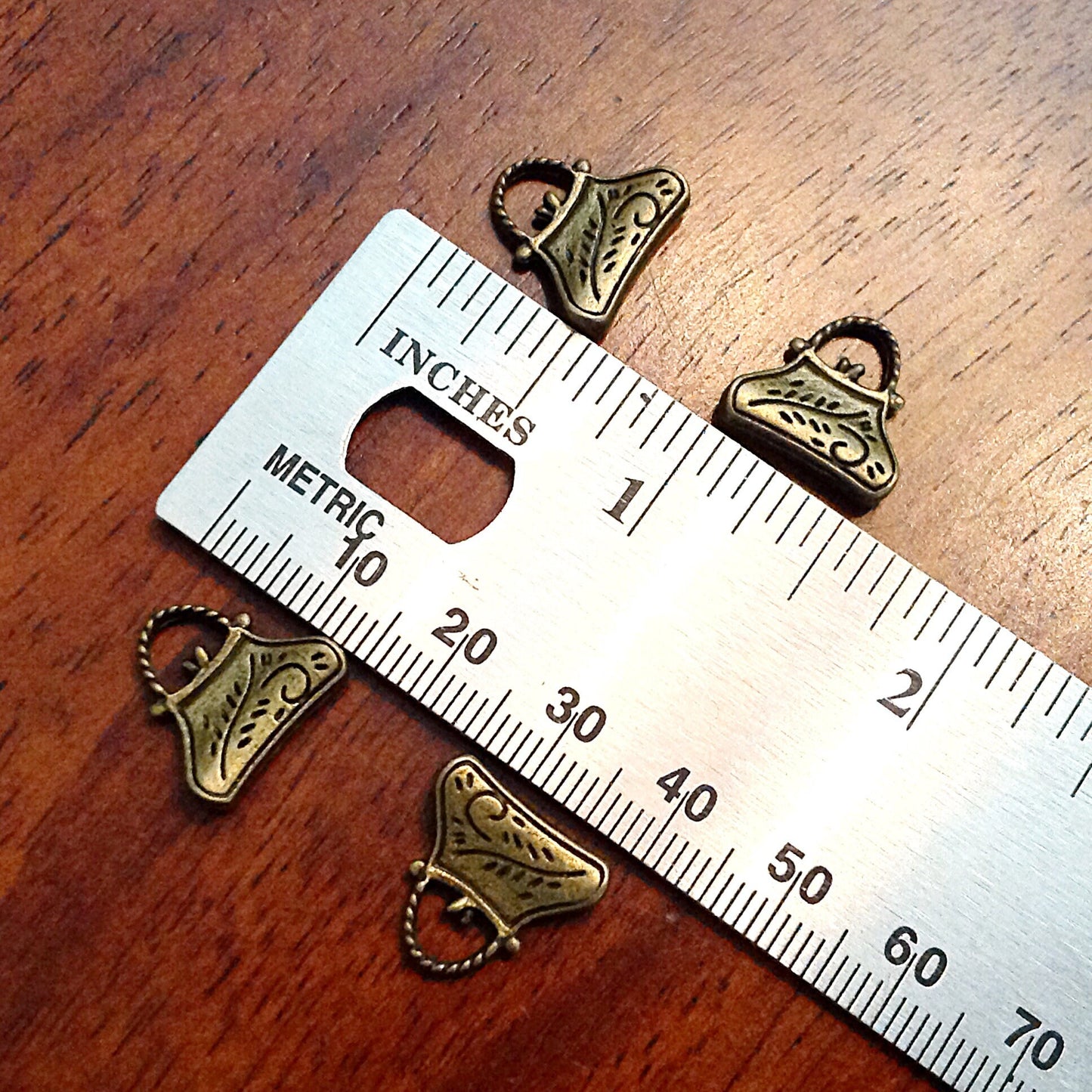 Bulk 15 Purse Pendants, Antique Bronze Charms, Handbag Pendants, 3-D Purse Charms, Handbag Charms, Findings, Crafts and Jewelry Supplies