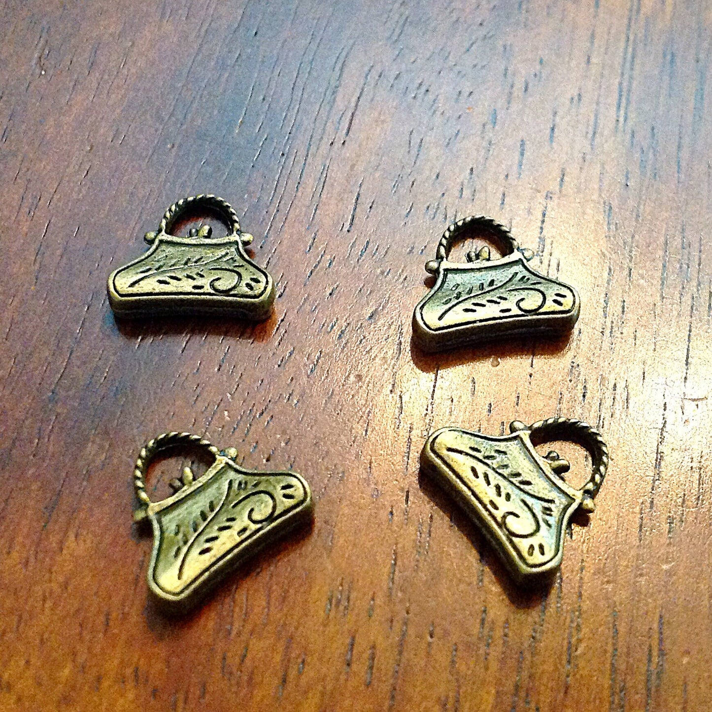 Bulk 15 Purse Pendants, Antique Bronze Charms, Handbag Pendants, 3-D Purse Charms, Handbag Charms, Findings, Crafts and Jewelry Supplies