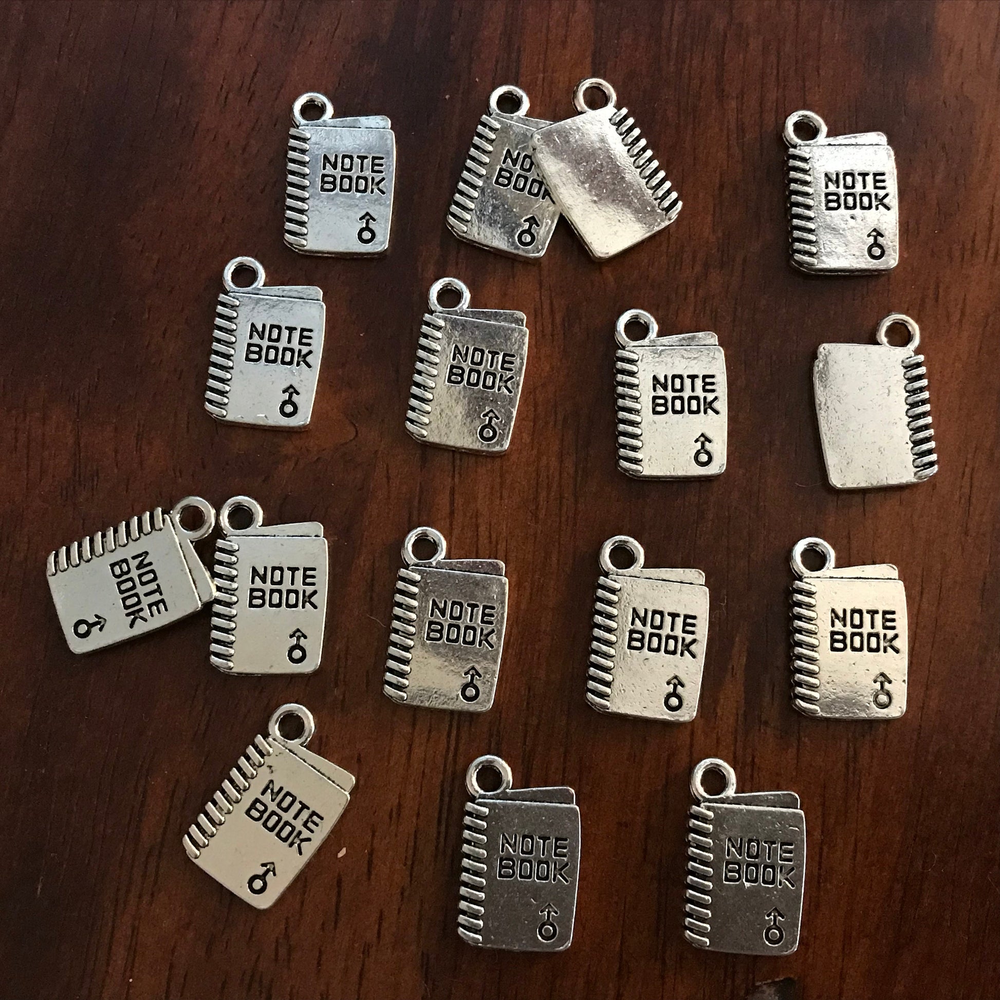 20pcs, Notebook Charms, School Book Charms, Book Charms, School Charms, Note Book Charms, Graduation Charms, Diploma Charms, Findings