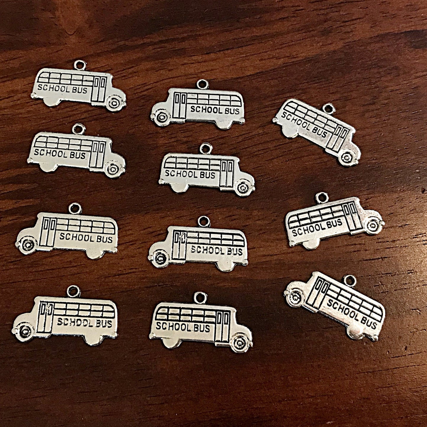 SALE 20pcs School Bus Charms, Bus Charms, School Charms, Bus Stop Charms, Teacher Charms, Graduation Charms, Transportation Charms, Findings
