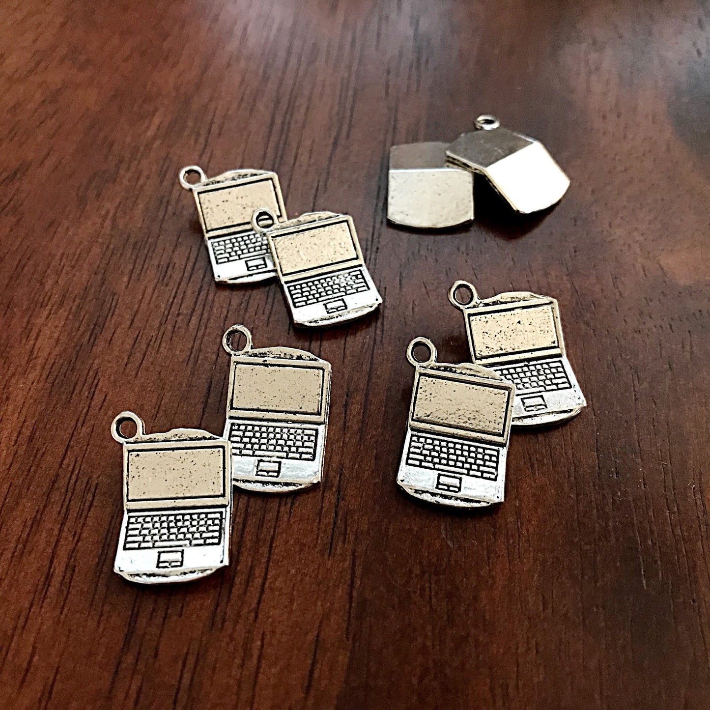 12pcs, Laptop Charms, Laptop Pendants, Computer Charms, Keyboard Charms, School Charms, Note Book Charms, Graduation Charms, Findings