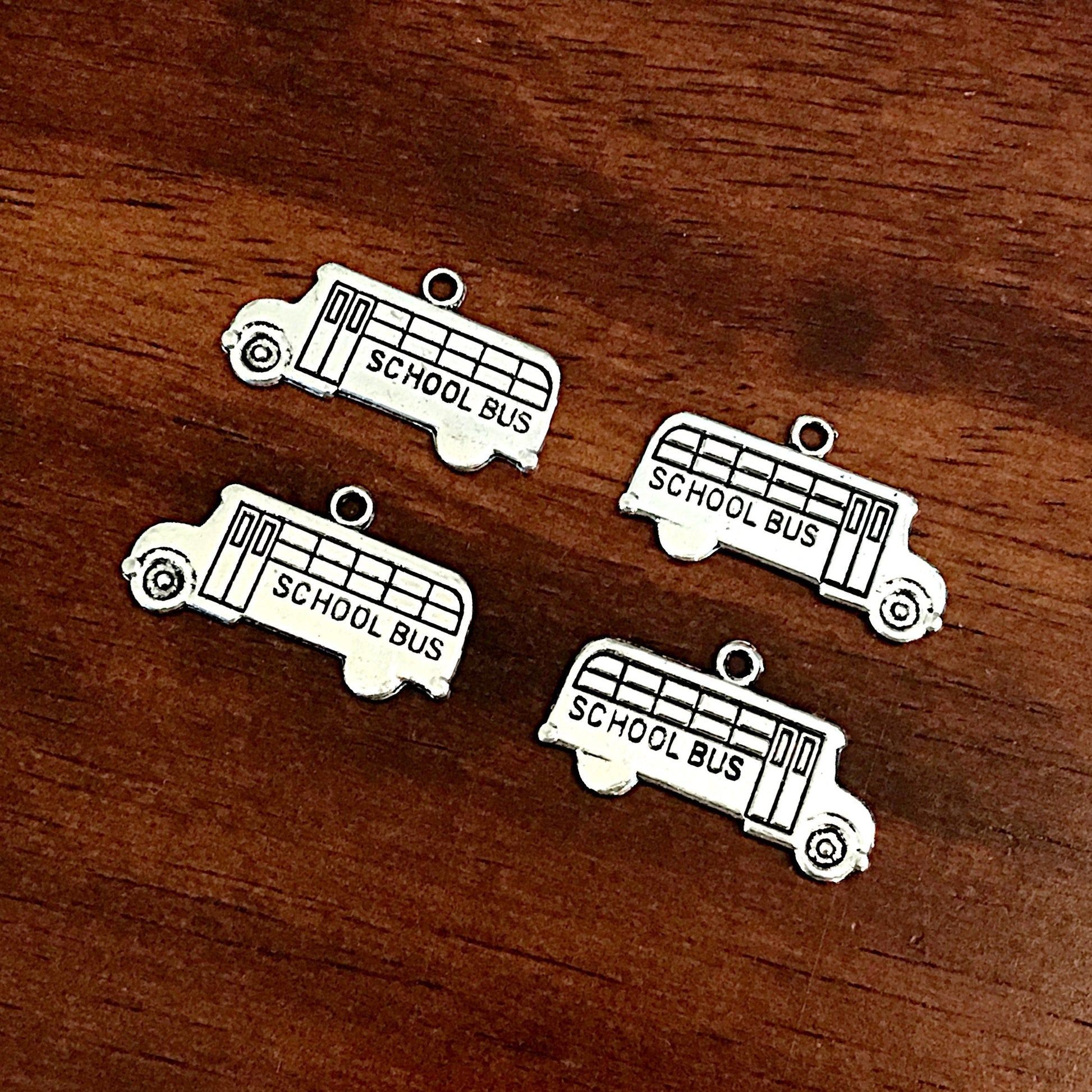 SALE 20pcs School Bus Charms, Bus Charms, School Charms, Bus Stop Charms, Teacher Charms, Graduation Charms, Transportation Charms, Findings