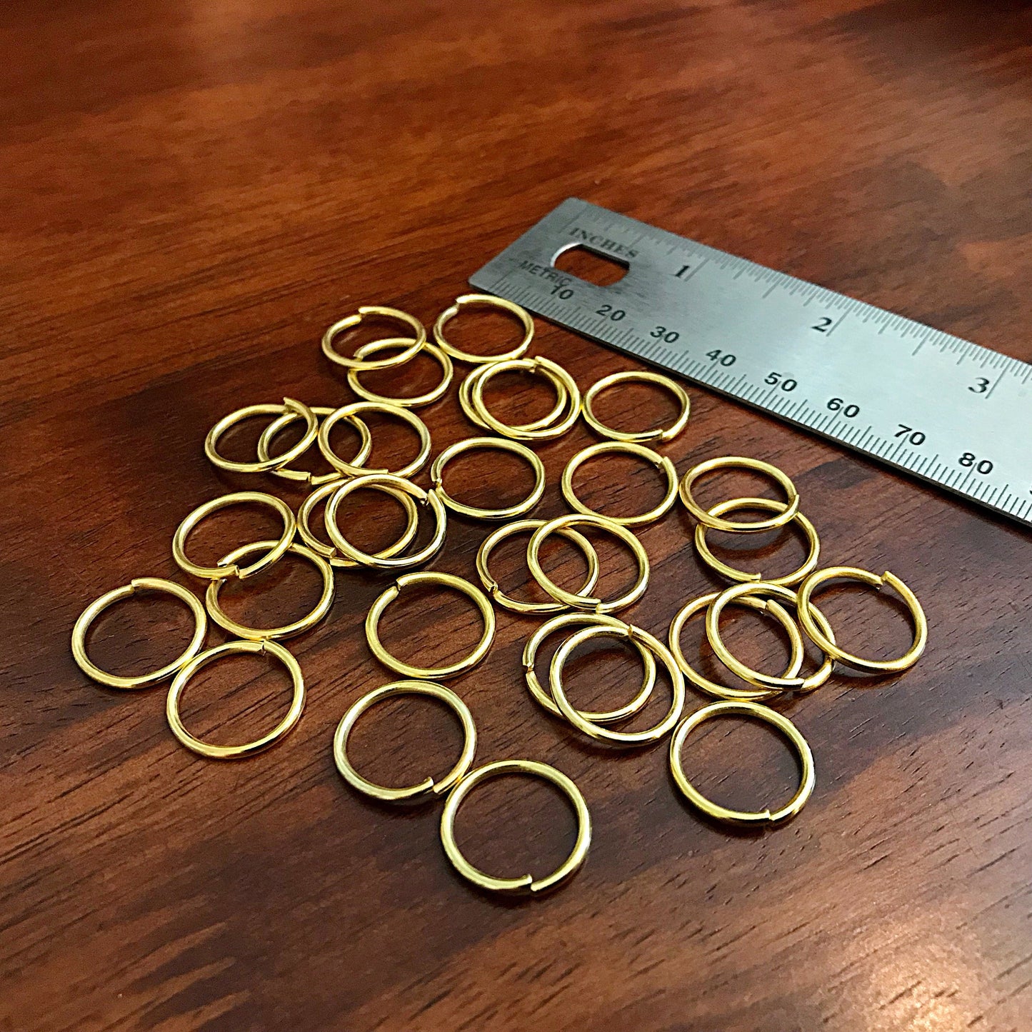 Strong Jump Rings, 100pcs 16x1.5mm Jump Rings, Gold Plated Jumprings, 16 Gage Industril Strength Jumprings, 16mm x 1.5mm, Findings