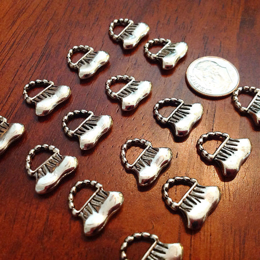 Bulk 15 Purse Pendants, Antique Silver Charms, Handbag Pendants, 3-D Purse Charms, Handbag Charms, Findings, Crafts and Jewelry Supplies