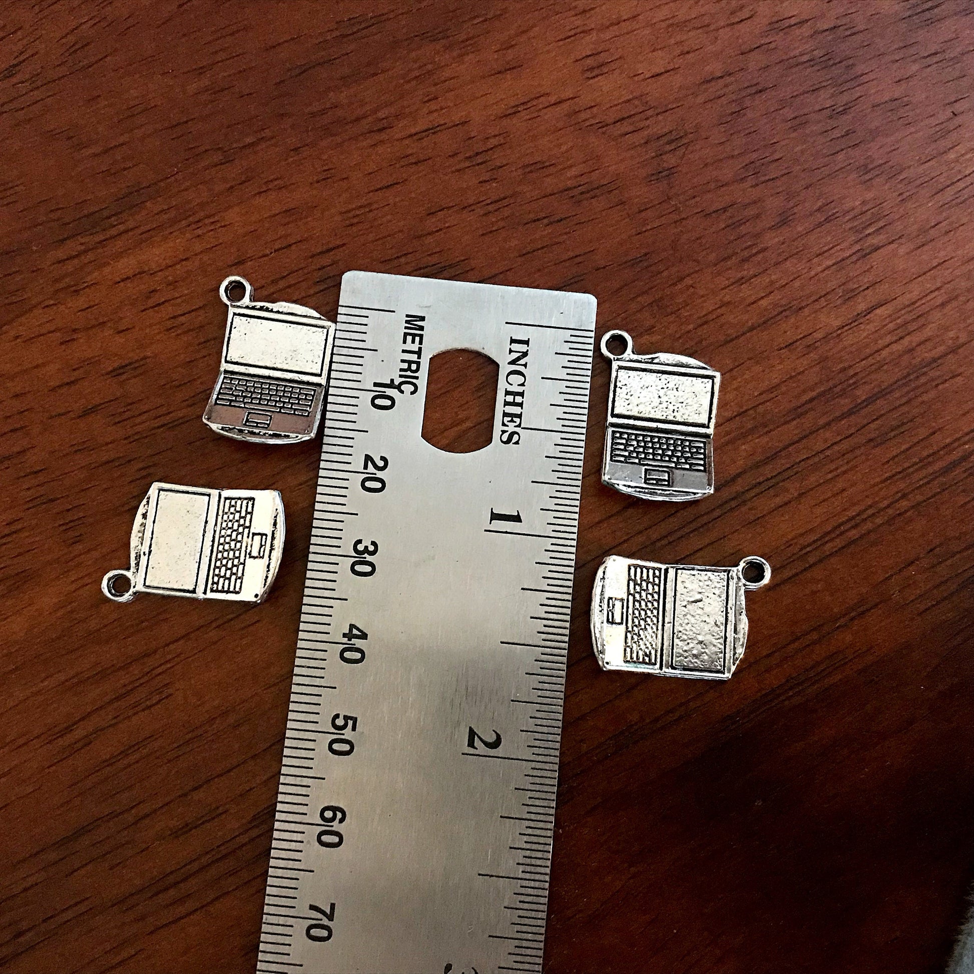 12pcs, Laptop Charms, Laptop Pendants, Computer Charms, Keyboard Charms, School Charms, Note Book Charms, Graduation Charms, Findings