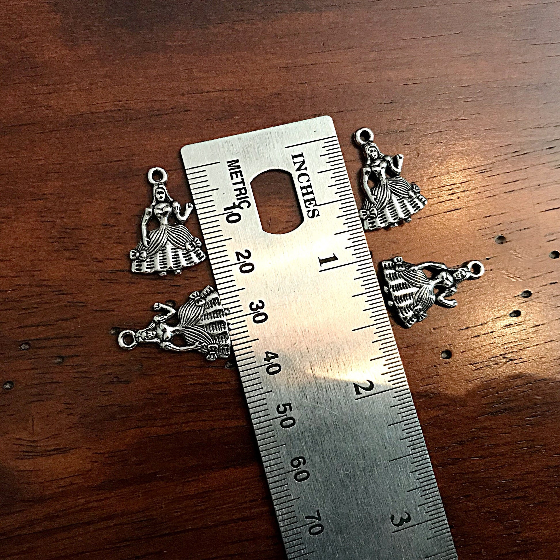 25pcs, Quinceañera Dress Charms, Antique Silver Dress Charms, Quinceañera Charms, Princess Dress Charms, Birthday Dress Charms, Findings