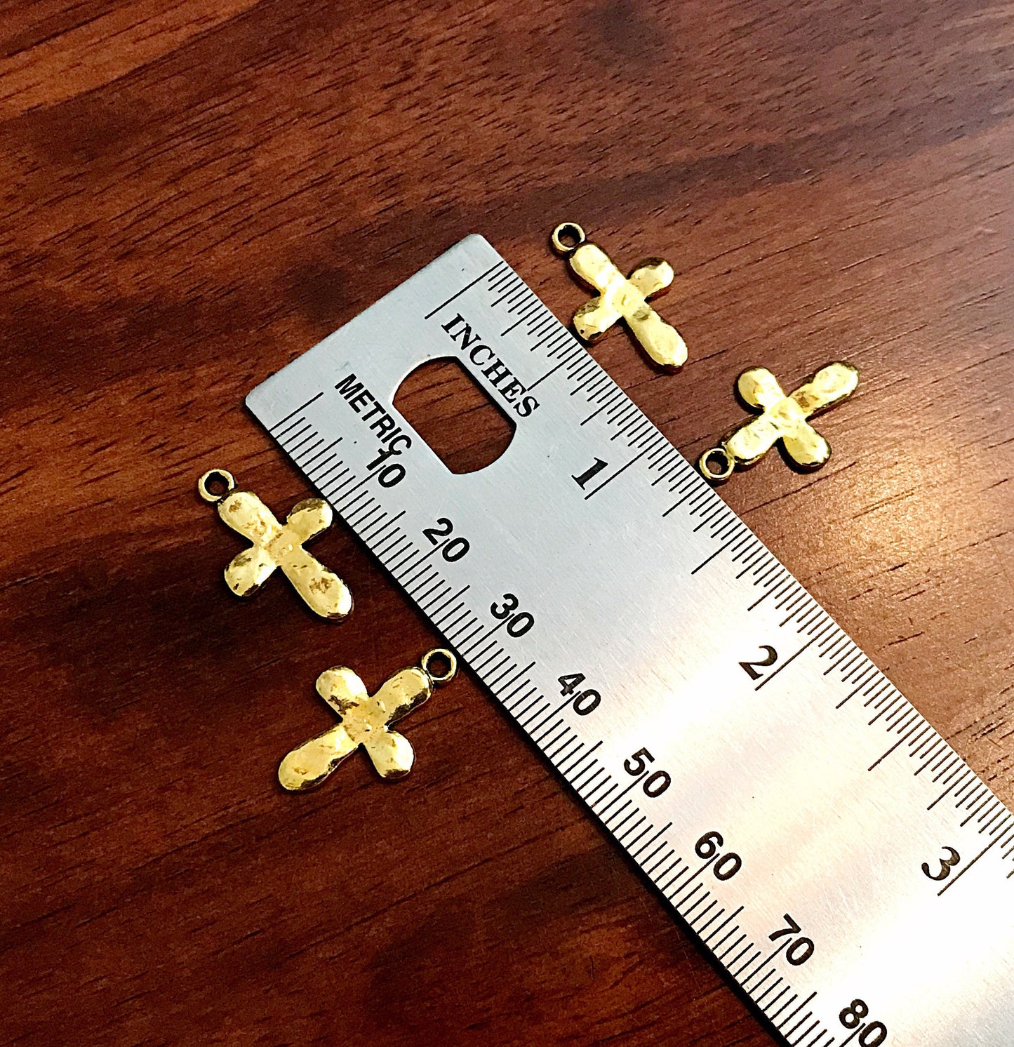 50pcs, Gold Tone Cross Charms, Bulk Cross Charm, Gold Cross Pendants, Small Gold Cross Charms, Jewelry And Craft Supplies, Findings