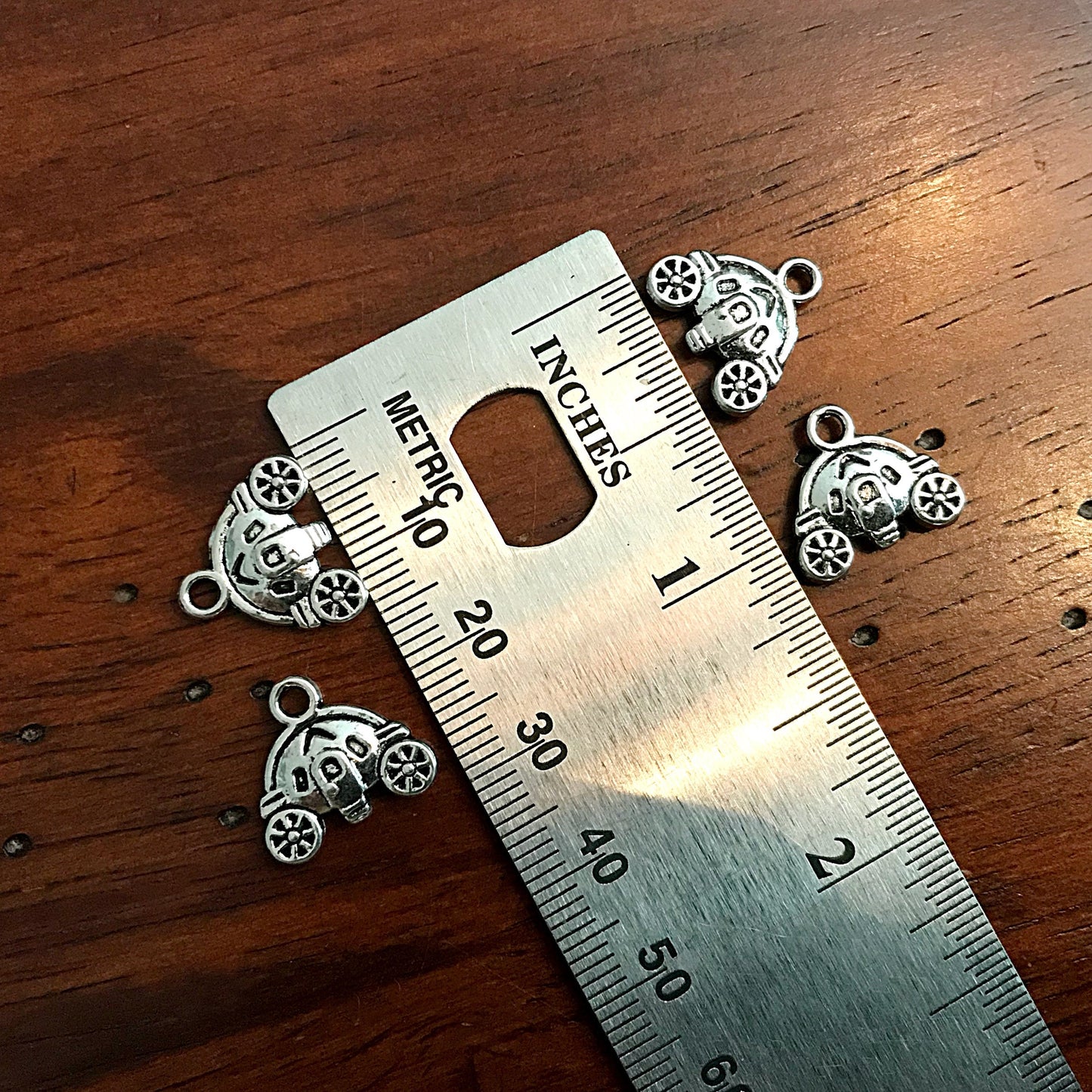 15pcs Pumpkin Carriage Charms, Antique Silver Charms, Pumpkin Carriage Charms, Cinderella Carriage Charms, Doublesided Charms, Findings