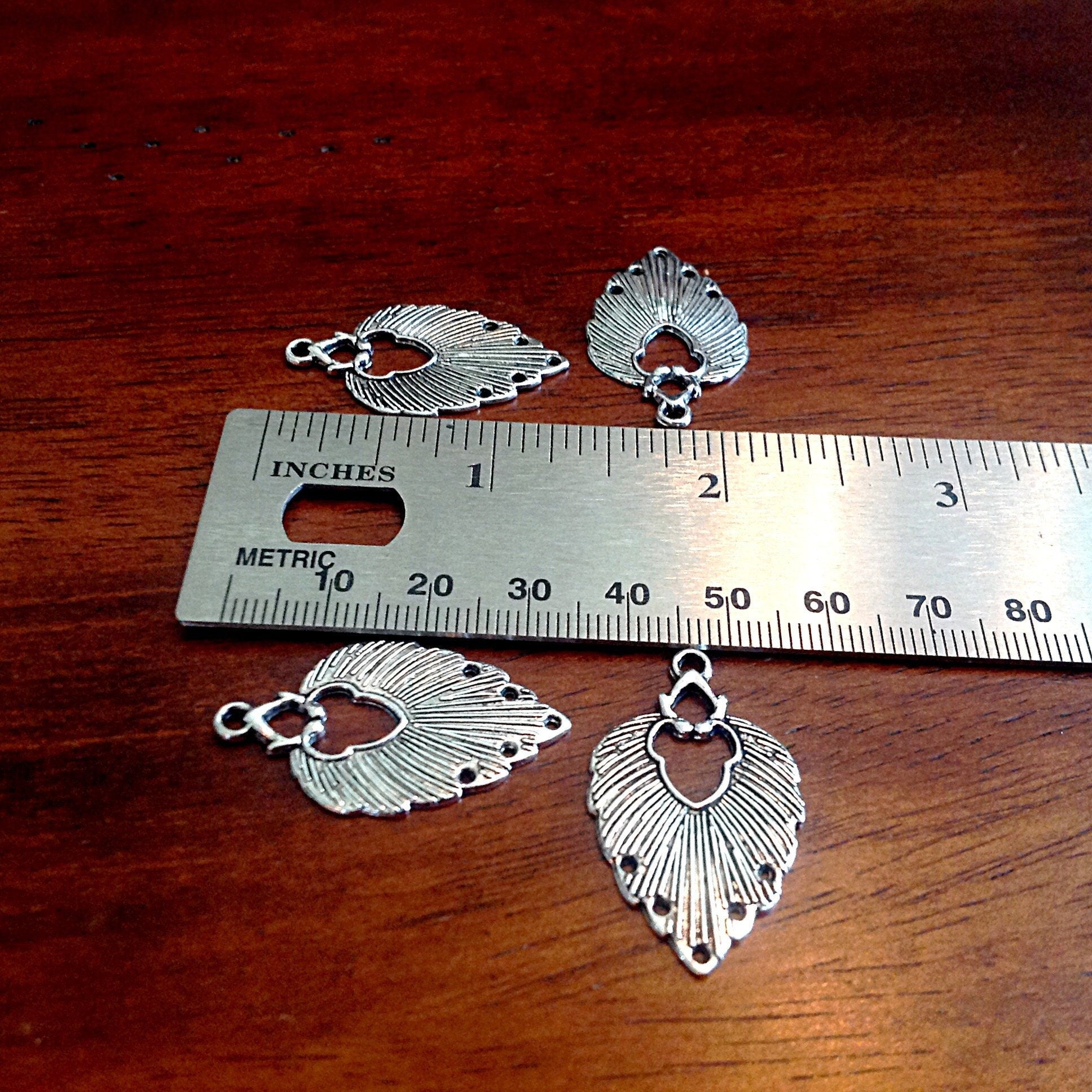 20pcs, Earring Connector Charms, Dreamcatcher Charm Connectors, Navajo Charm Connectors, Feather Earring Charms, Dangle Earring Charms