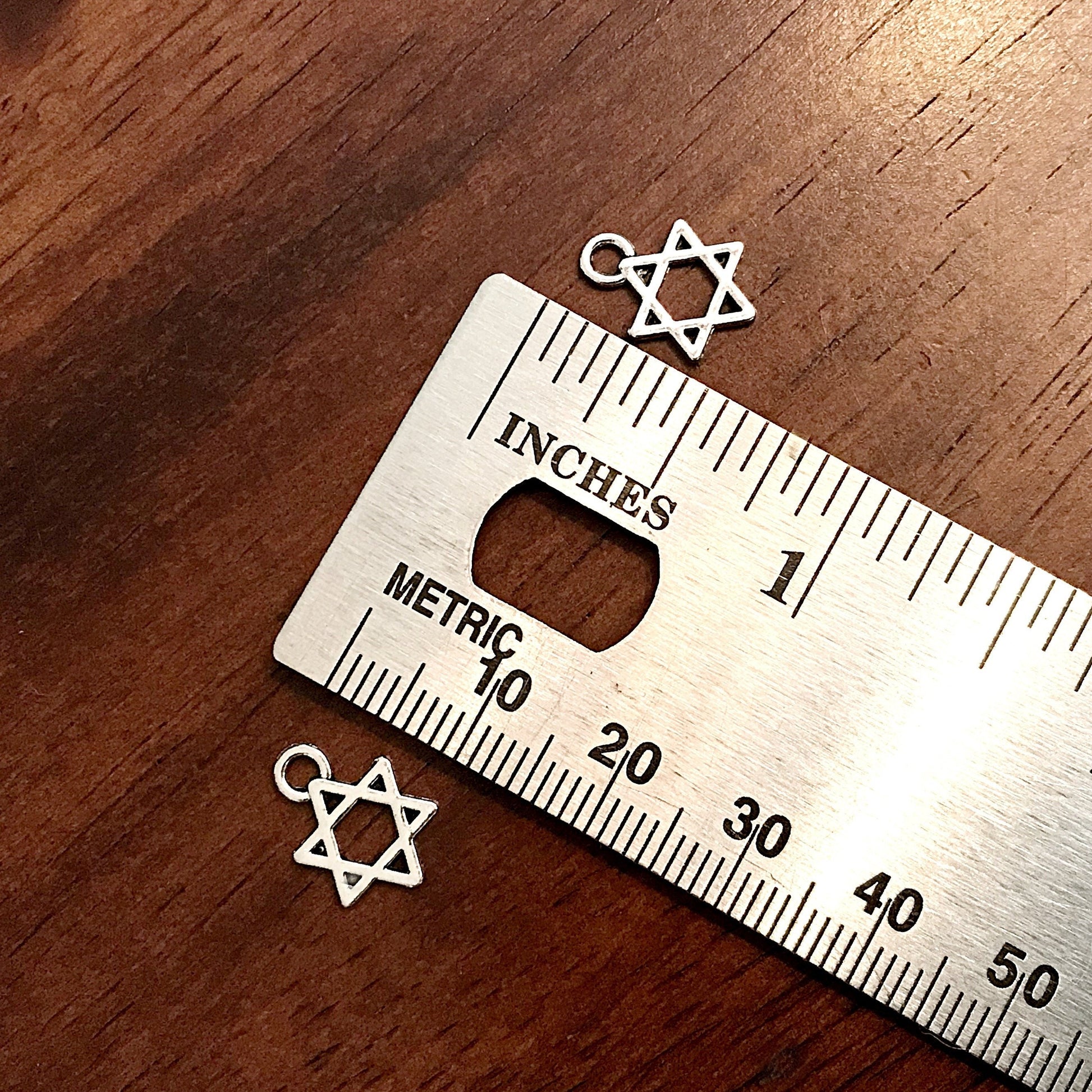 50pcs, Star of David Charms, Tiny Star of David Charms, Hexagram Charms, 6 Point Star Charms, Jewish Star Charms, Hexagram Charms, Findings