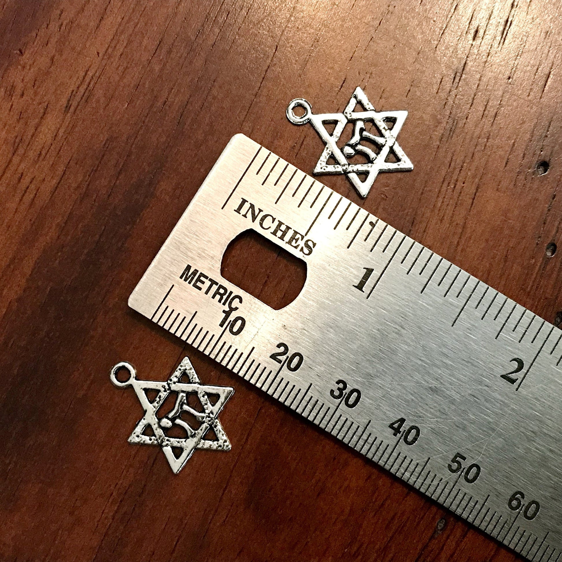 20pcs, Star of David Charms, Shield of David Charms, Hexagram Charms, Seal of Solomon Charms, 6 Point Star Charms, Jewish Star Charms