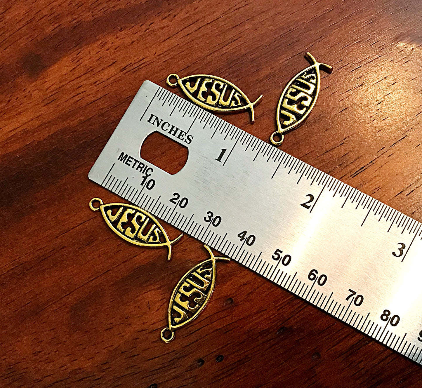 Bulk 25 Jesus Charms, Antique Gold Charms, Silver Fish Charms, Jesus Charms, Ribbon Charms, Faith Charms, Findings and Jewelry Supplies