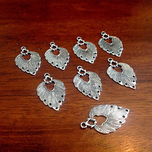 20pcs, Earring Connector Charms, Dreamcatcher Charm Connectors, Navajo Charm Connectors, Feather Earring Charms, Dangle Earring Charms