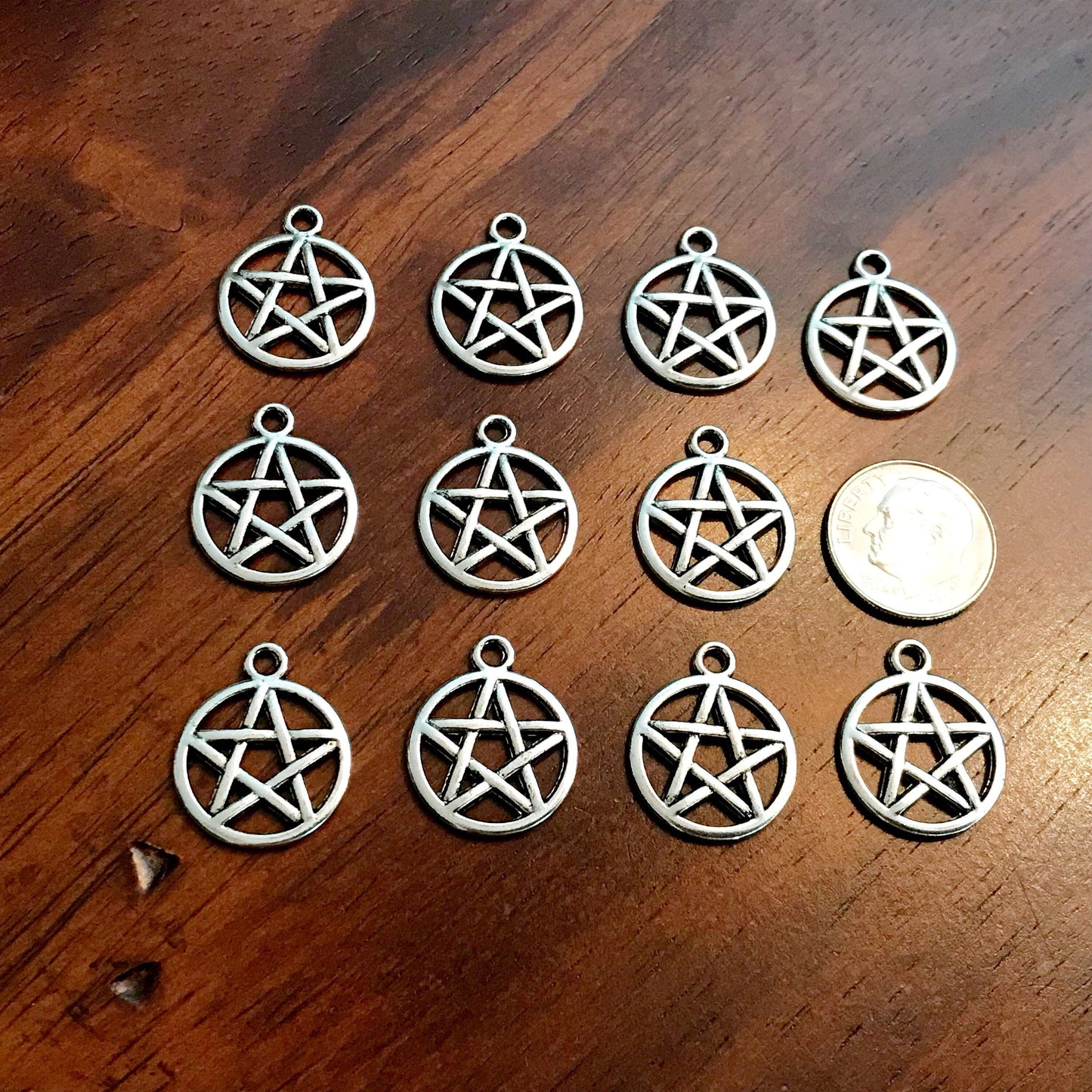 15pcs, Pentagram Charms, Star Charms, Wicca Charms, 5 Point Star, Wiccan Charms, Pentagram Star Charms, Hexagram Charms, Pentagram Charms