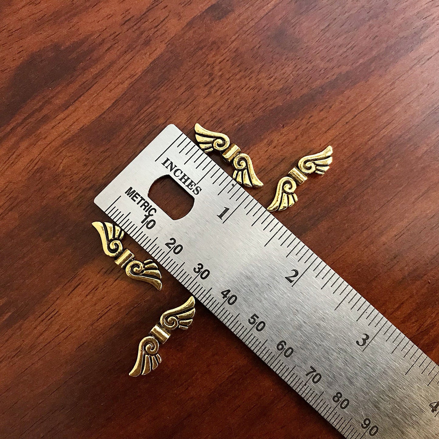 20pcs Spacer Wing Charms, Antique Gold Charms, Angel Wing Charms, Spacer Charms, Spacer Wings, Connector Charm, Double Sided, Findings