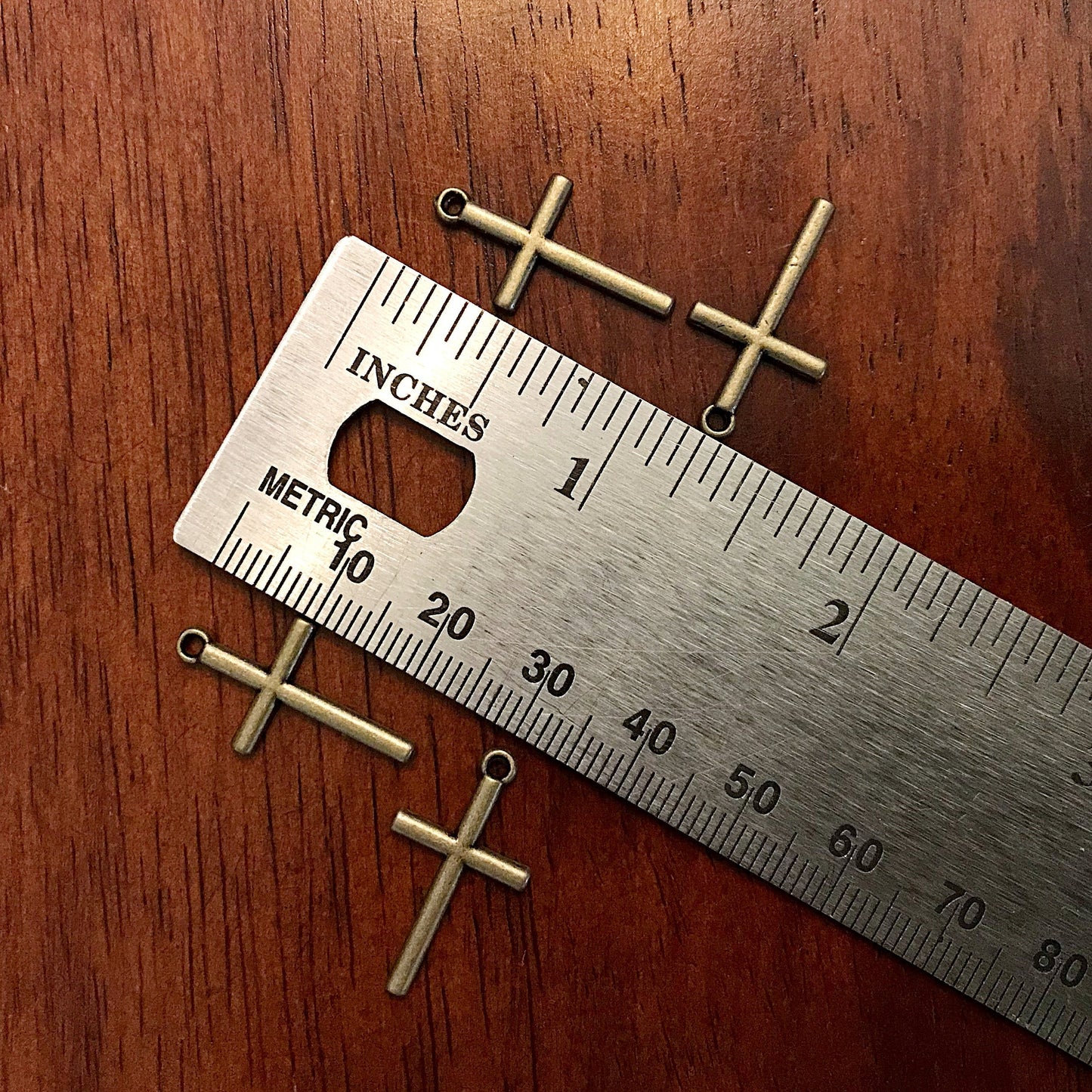 25pcs, Cross Charms, Antique Bronze Cross Charm, Crucifix Charms, Bronze Cross Pendants, Thin Cross Charms, Bronze Cross Pendants, Findings