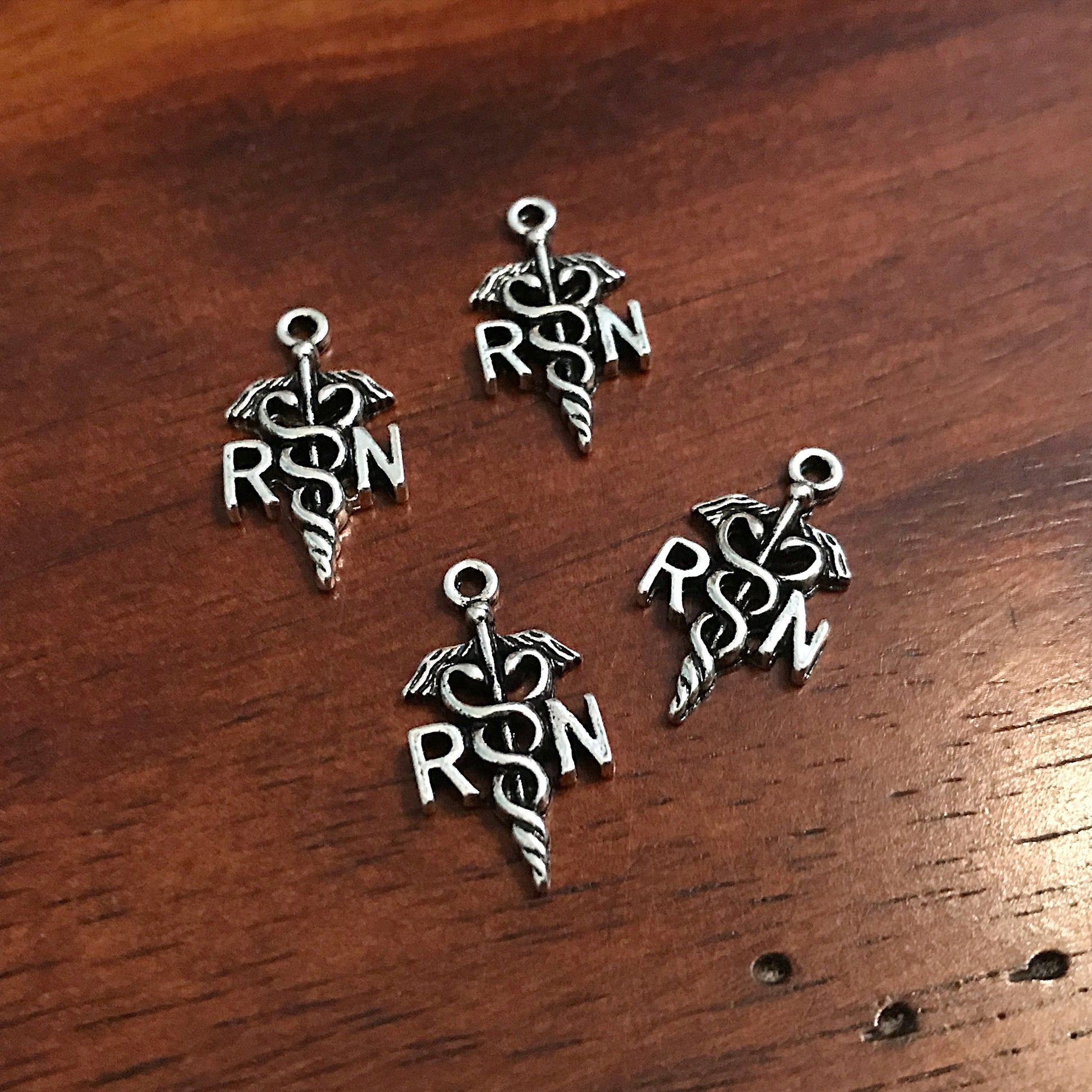 40pcs, Nurse Charms, RN Charms, RN Nurse Charms, Nurse Charm, Nurse Pendant, Registered Nurse Charms, Caduceus Charms, Nurse Symbol Charms