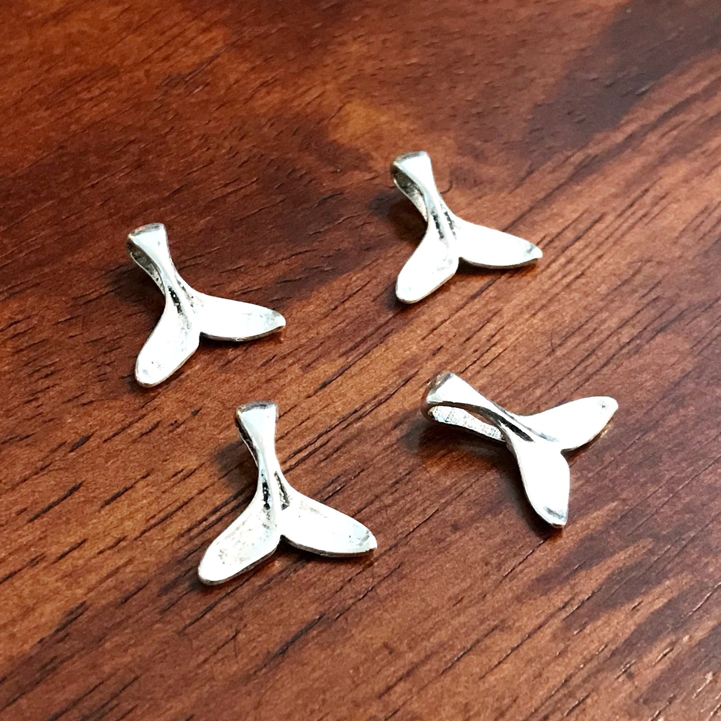 Bulk 50pcs, Whale Tail Charms, Whale Charms, Fish Tail Charms, 3D Charms, Mermaid Tail Charms, Ocean Charms, Dolphin Charms, Killer Whale