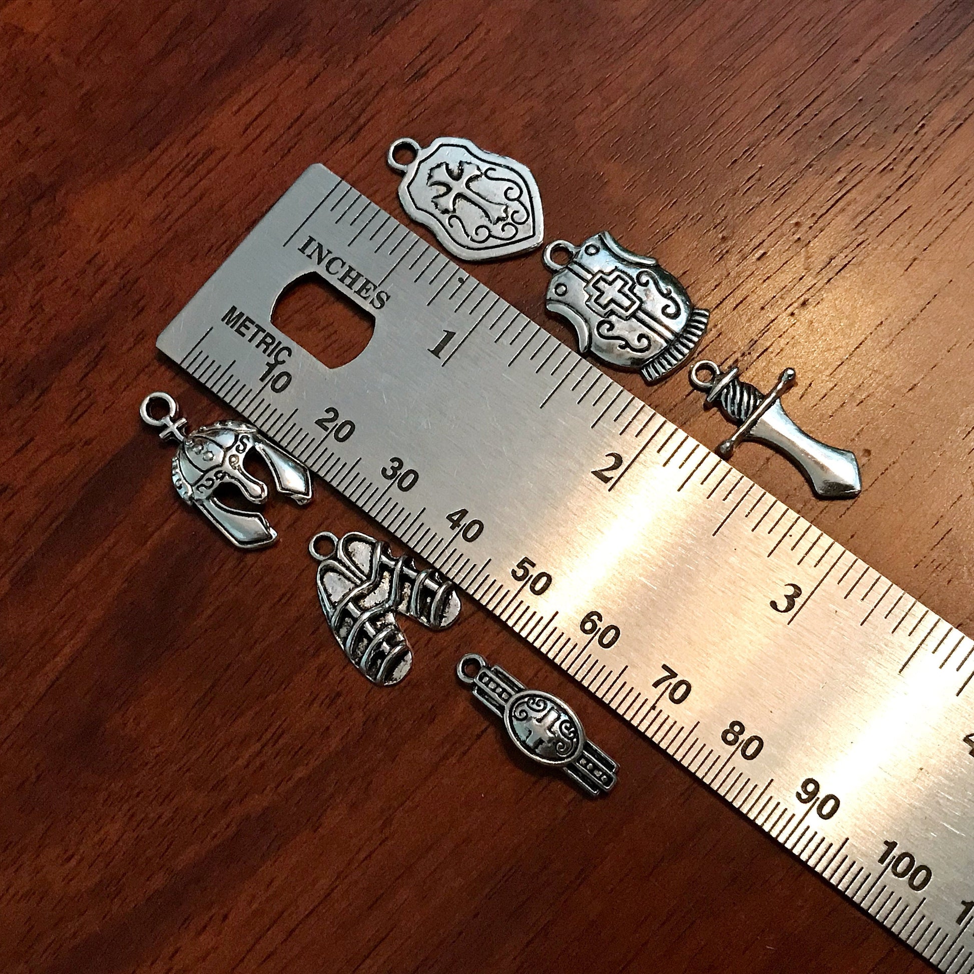 20 Sets, Armor of God Charm Sets, Full Armor Of God Charms, 20 each of the Belt Charms, Shield Charms, Breastplate, Helmet, Sword, Shoes