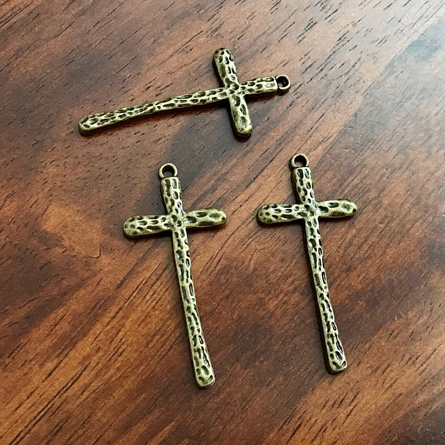 Bulk 12pcs, Cross Charms, Long Cross Pendant, Large Bronze Cross Charms, Crucifix Charms, Thin Cross Charms, Bronze Cross Pendants, Findings