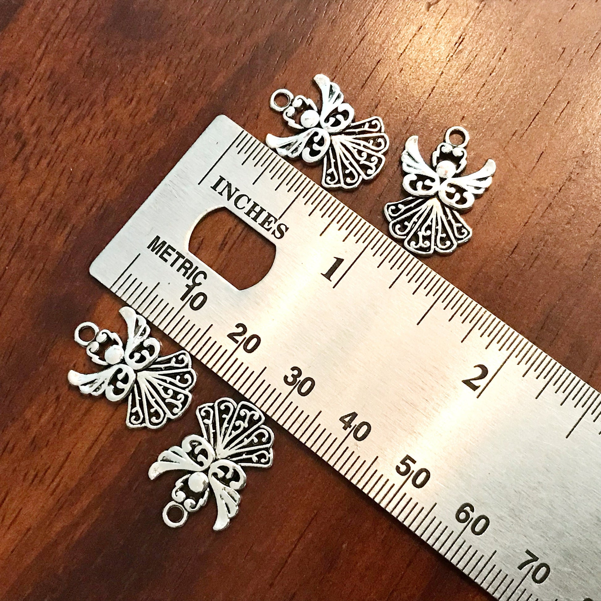 40pcs, Angel Charms, Halo Charms, Angel Pendants, Antique Silver Charms, Small Angel Charms, Angel Wing Charms, Angel Pendants, Findings