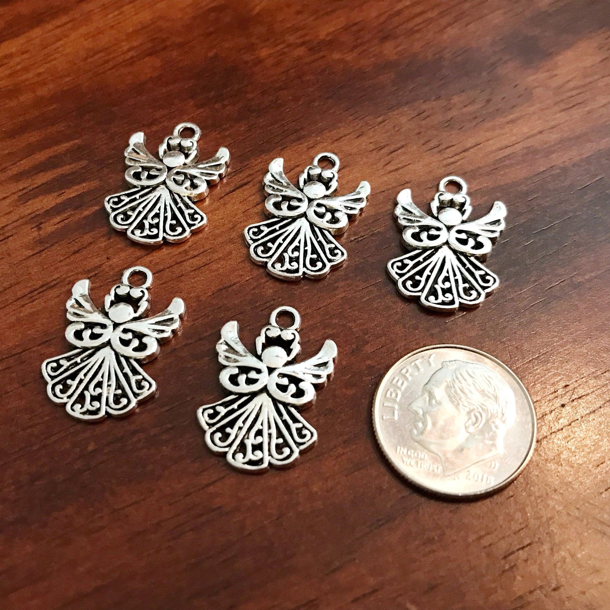 20pcs, Angel Charms, Halo Charms, Angel Pendants, Antique Silver Charms, Small Angel Charms, Angel Wing Charms, Angel Pendants, Findings