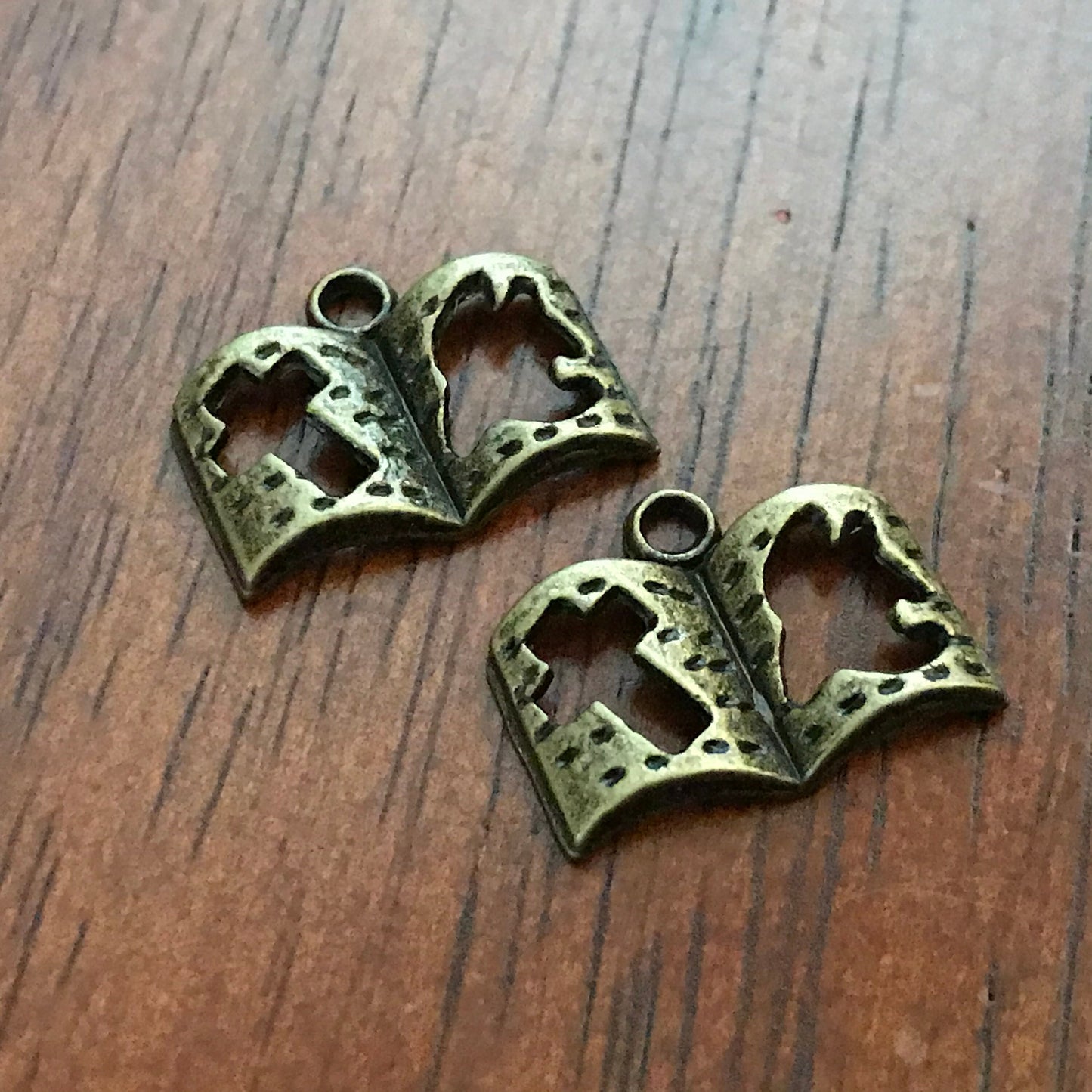 Bulk 50 Bible Charms, Full Amor of God Charms, Antique Bronze Charms, Bronze Bible Charms, Book Charms, Holy Bible Charms, Findings