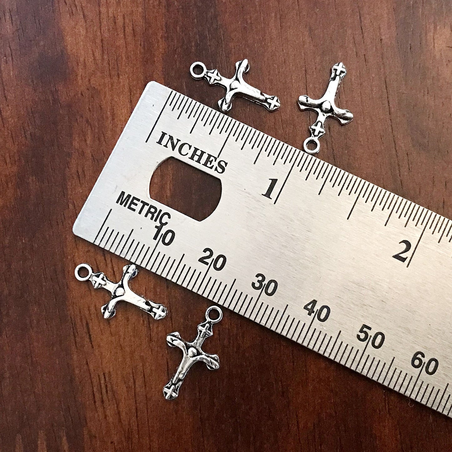 20pcs, Cross Charms, Antique Silver Cross, Cross Pendants, Rosary Cross Charms, Crucifix Charms, Rosary Parts, Tiny Cross Charms, Findings