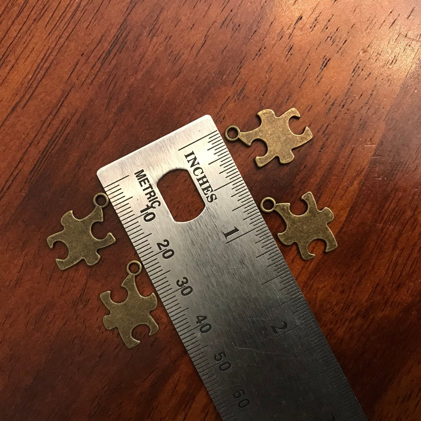 Bulk 25pcs, Puzzle Charms, Antique Bronze Charms, Autism Charms, ASD Charms, Autism Puzzle Pendants, Findings, Jewelry And Craft Supplies