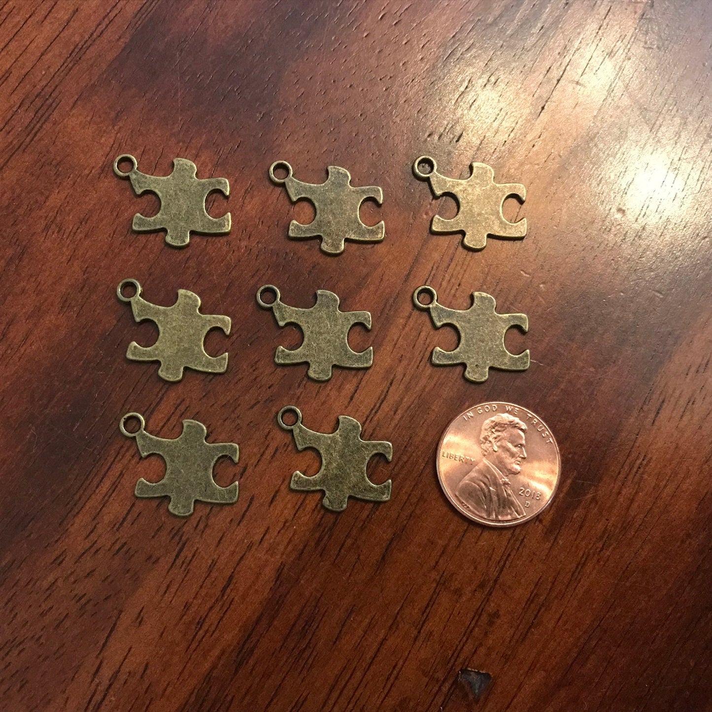 Bulk 25pcs, Puzzle Charms, Antique Bronze Charms, Autism Charms, ASD Charms, Autism Puzzle Pendants, Findings, Jewelry And Craft Supplies