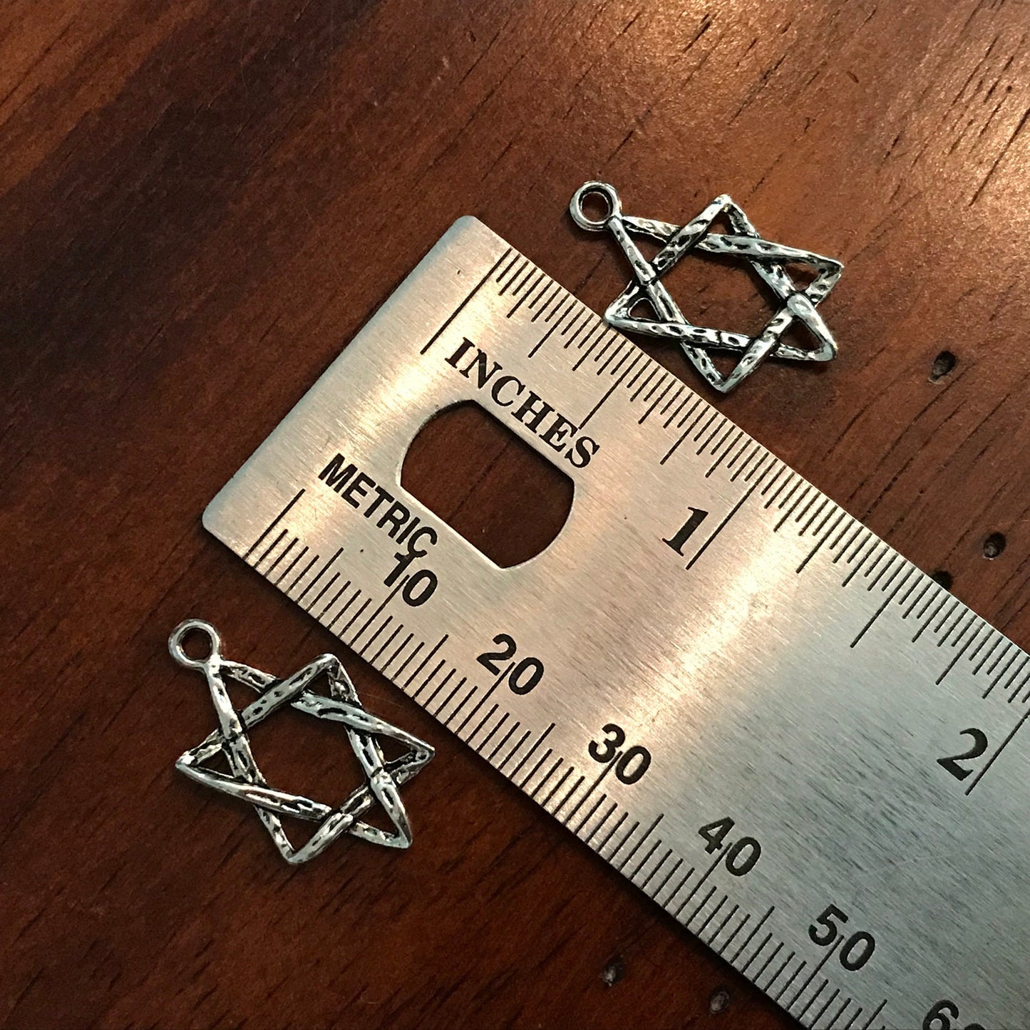12pcs, Star of David Charms, Star of David, Hexagram Charms, 6 Point Star, Hanukkah Charms, Jewish Charms, Star Hexagram, Findings