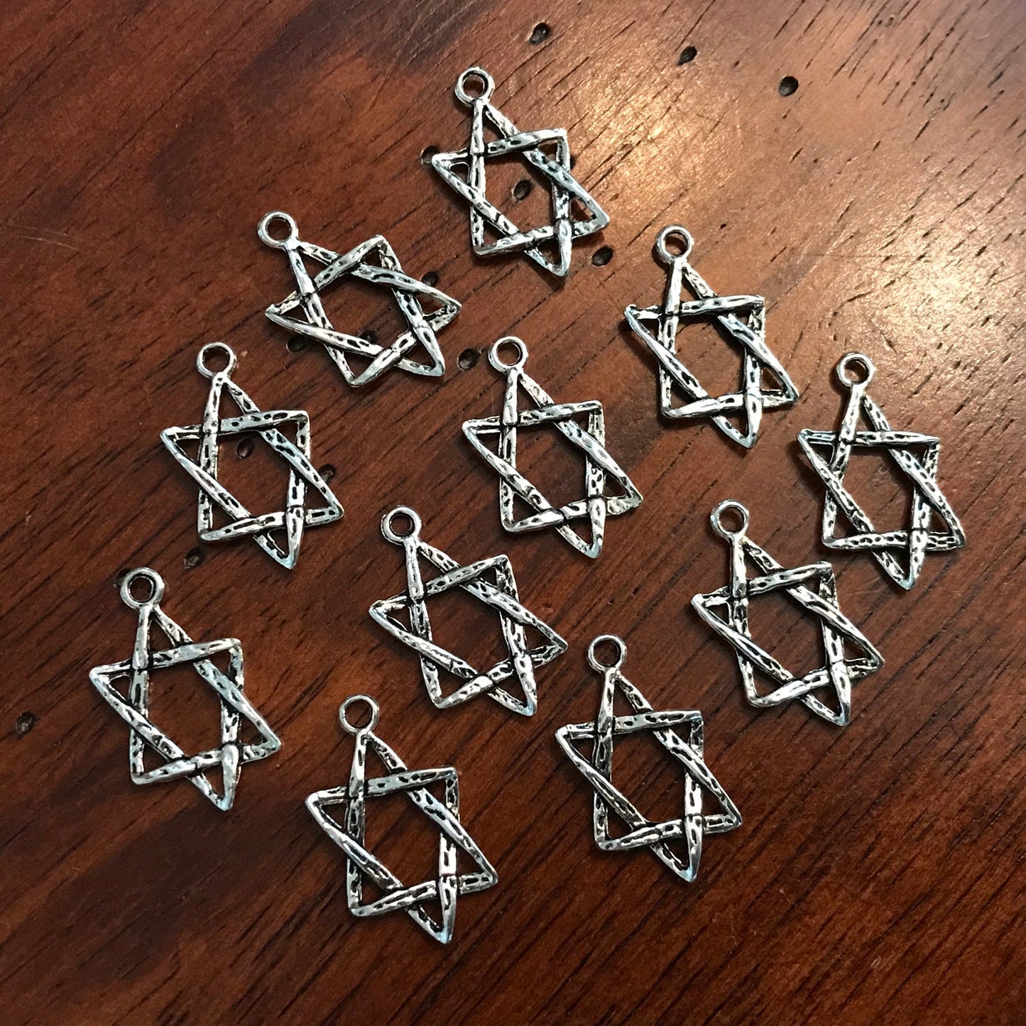 12pcs, Star of David Charms, Star of David, Hexagram Charms, 6 Point Star, Hanukkah Charms, Jewish Charms, Star Hexagram, Findings