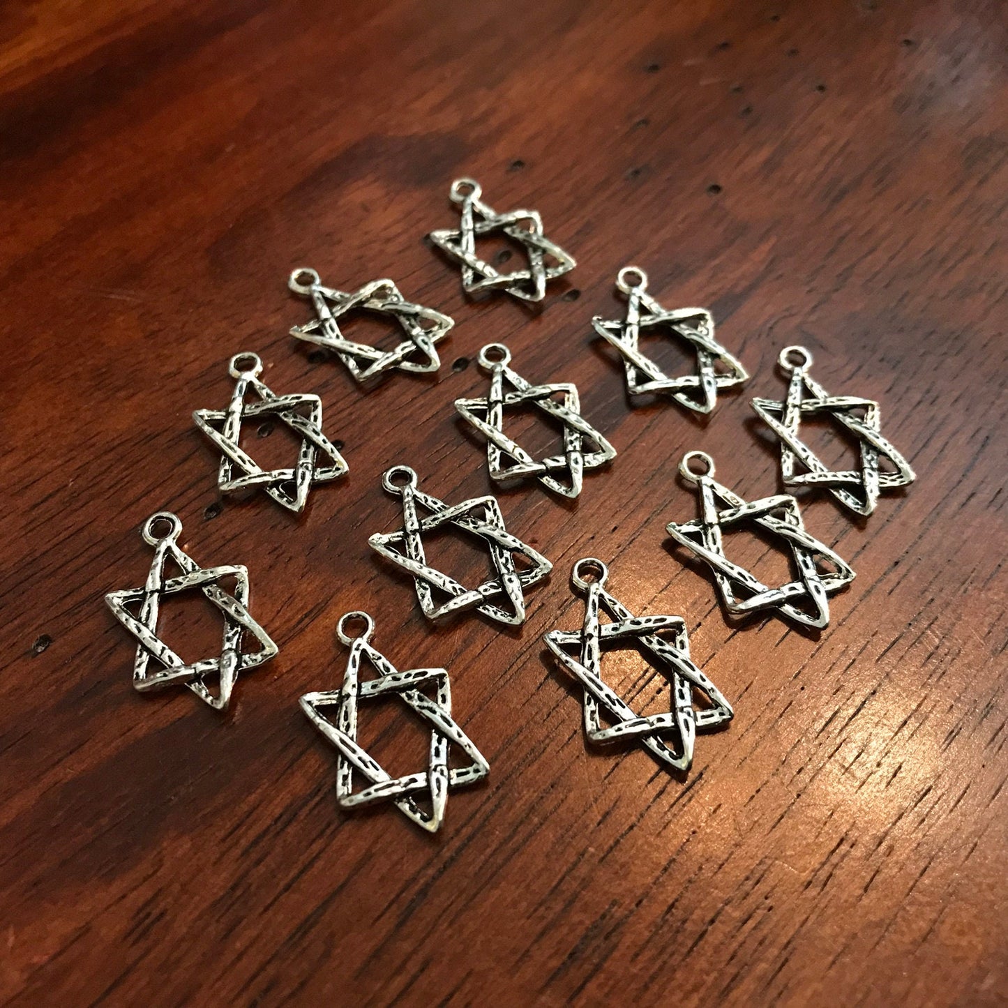 12pcs, Star of David Charms, Star of David, Hexagram Charms, 6 Point Star, Hanukkah Charms, Jewish Charms, Star Hexagram, Findings