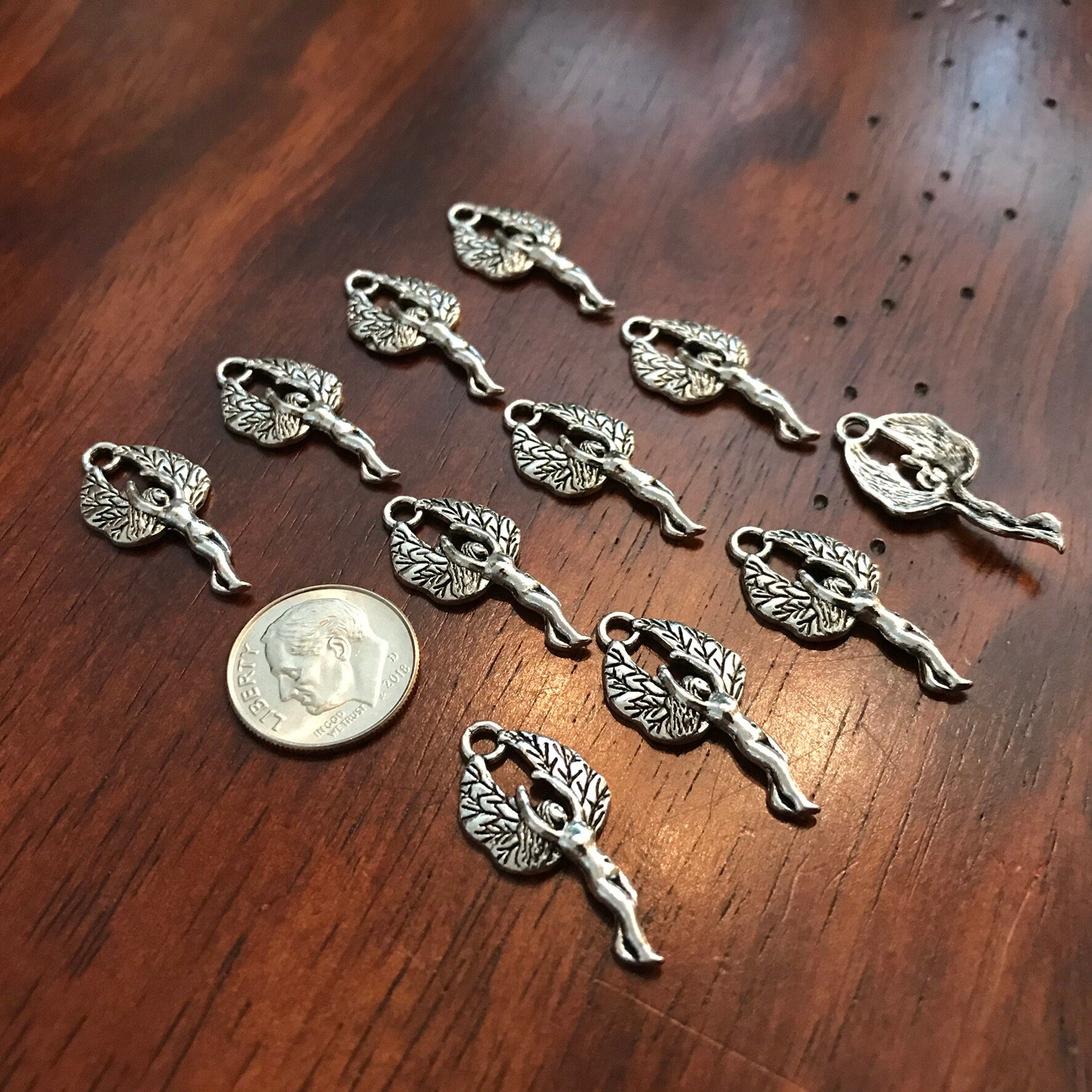 30pcs, Angel Charms, Halo Charms, Angel Pendants, Antique Silver Charms, Small Angel Charms, Angel Wing Charms, Angel Pendants, Findings