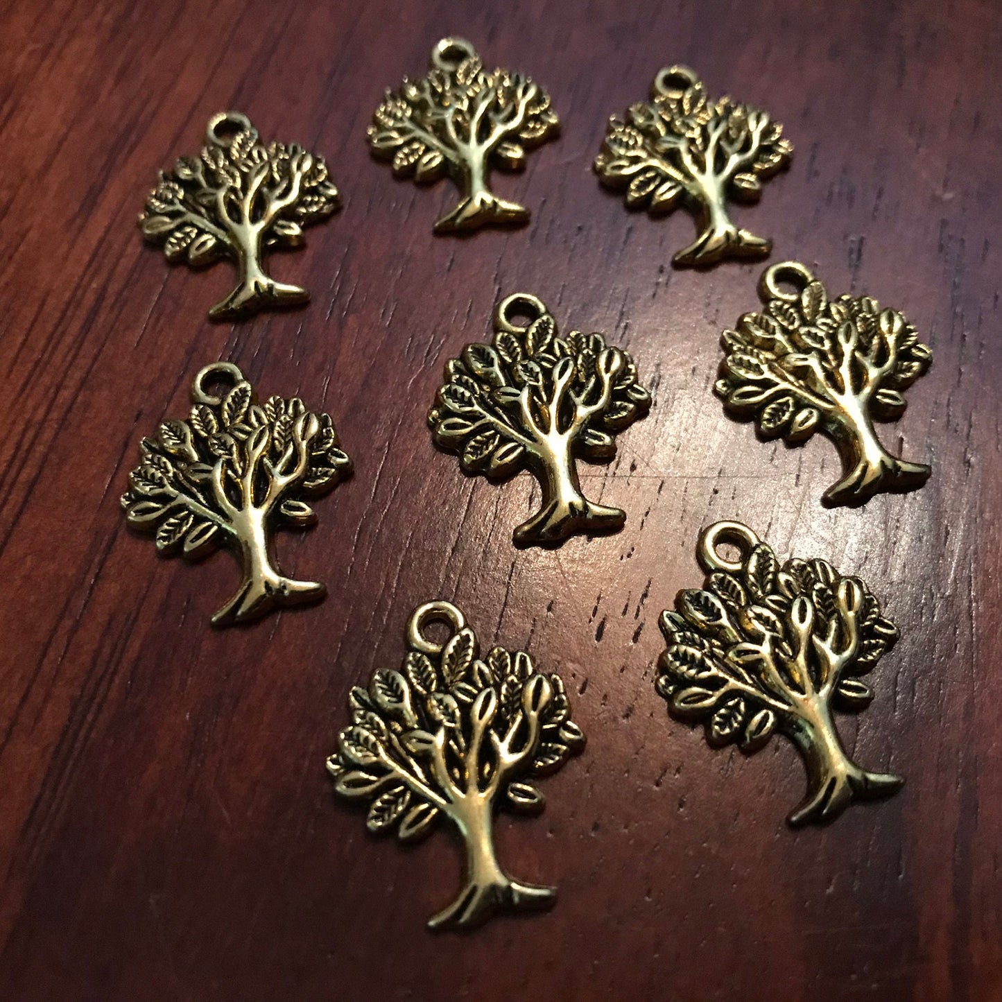 20pcs, Tree Charms, Tree of Life, Antique Gold Charms, Tree of Life Charms, Silver Tree Charms, Jewelry And Craft Supplies, Findings