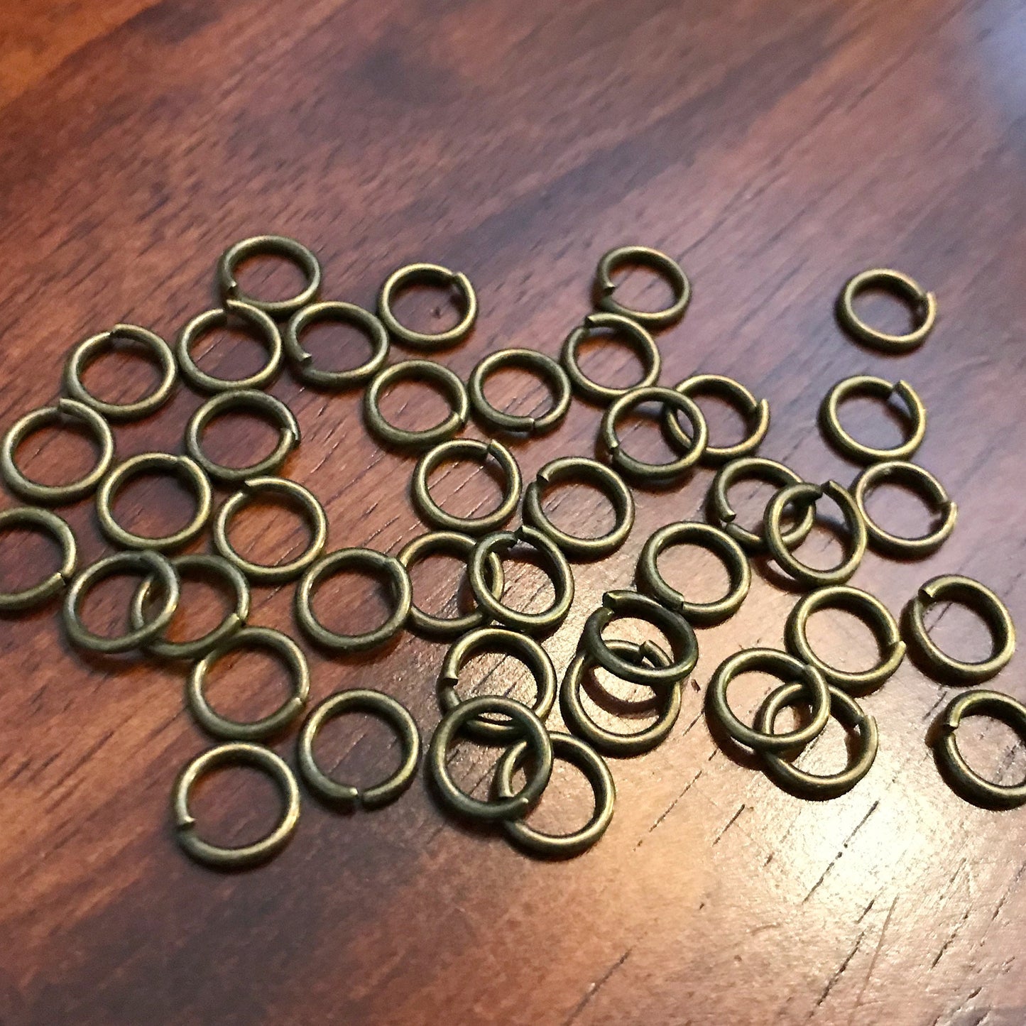 Strong Jump Rings, 100pcs, 8x1.2mm Jumprings, Bronze Jumprings, Heavy Duty Jumprings, Industrial Strength Jump Rings, Findings