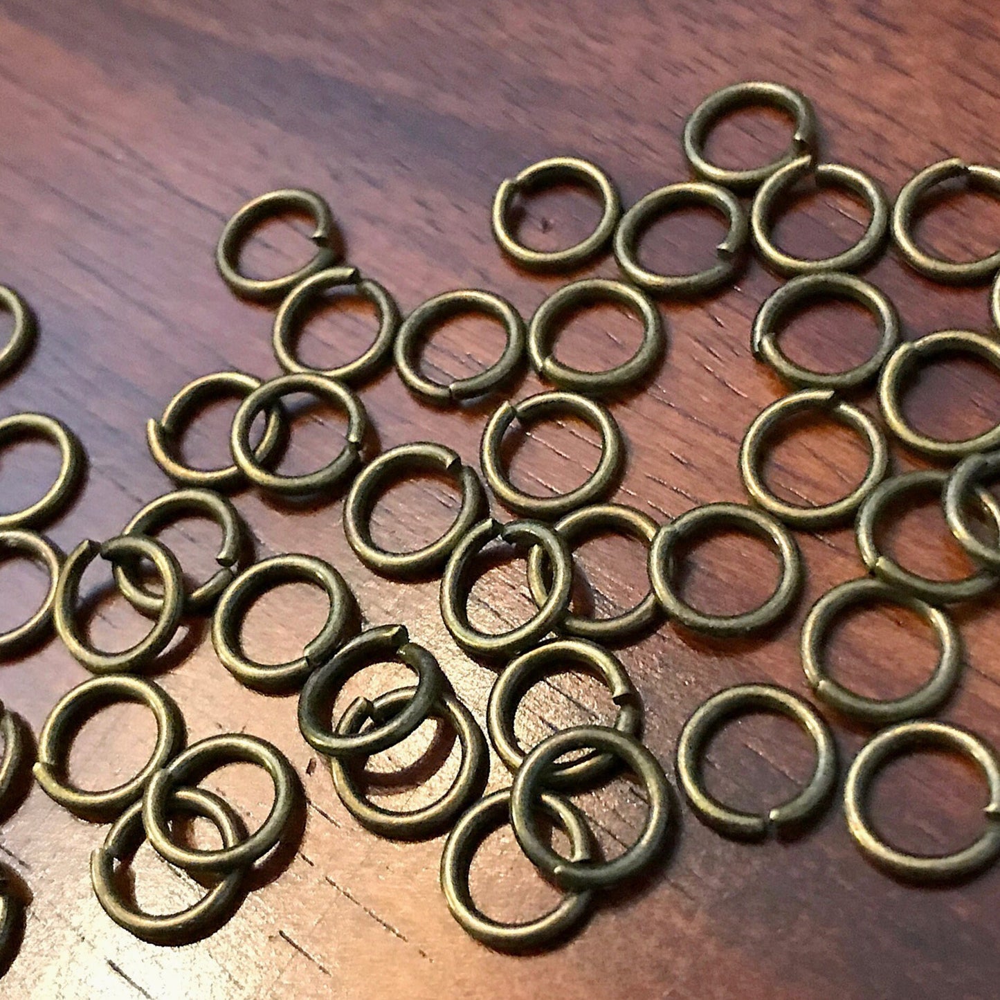 Strong Jump Rings, 100pcs, 8x1.2mm Jumprings, Bronze Jumprings, Heavy Duty Jumprings, Industrial Strength Jump Rings, Findings