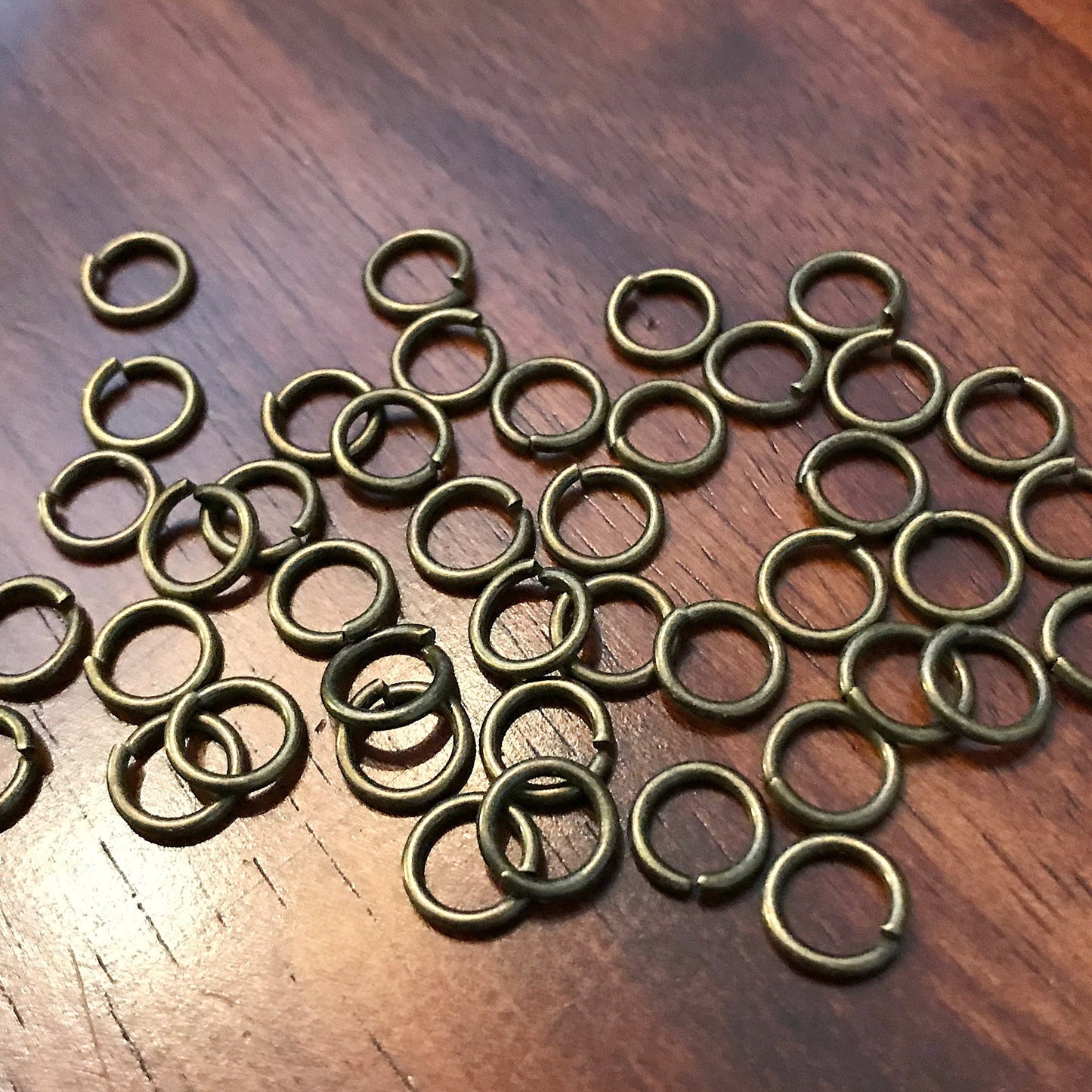 Strong Jump Rings, 100pcs, 8x1.2mm Jumprings, Bronze Jumprings, Heavy Duty Jumprings, Industrial Strength Jump Rings, Findings